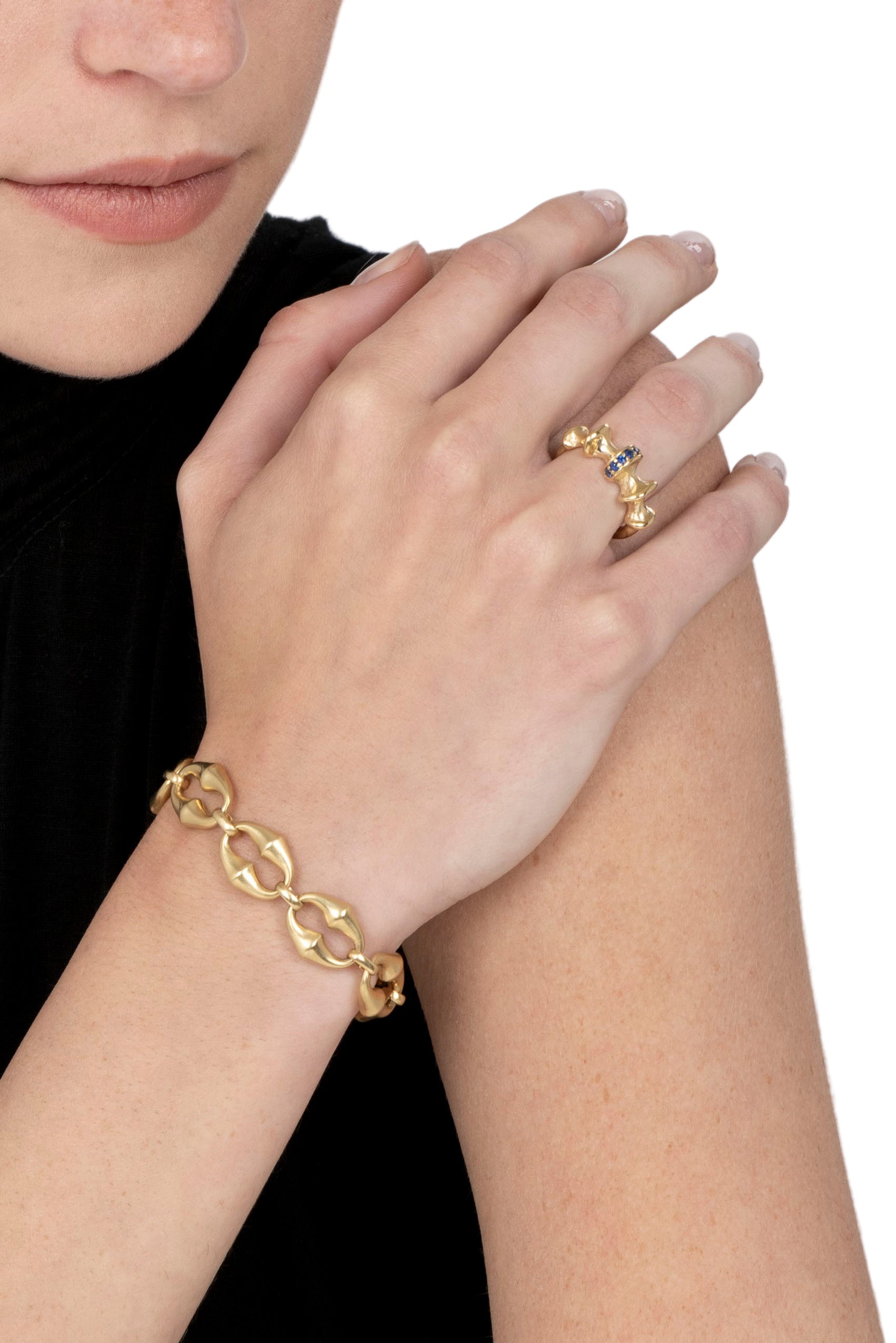 VRAM-Chrona Mini Link Bracelet-YELLOW GOLD