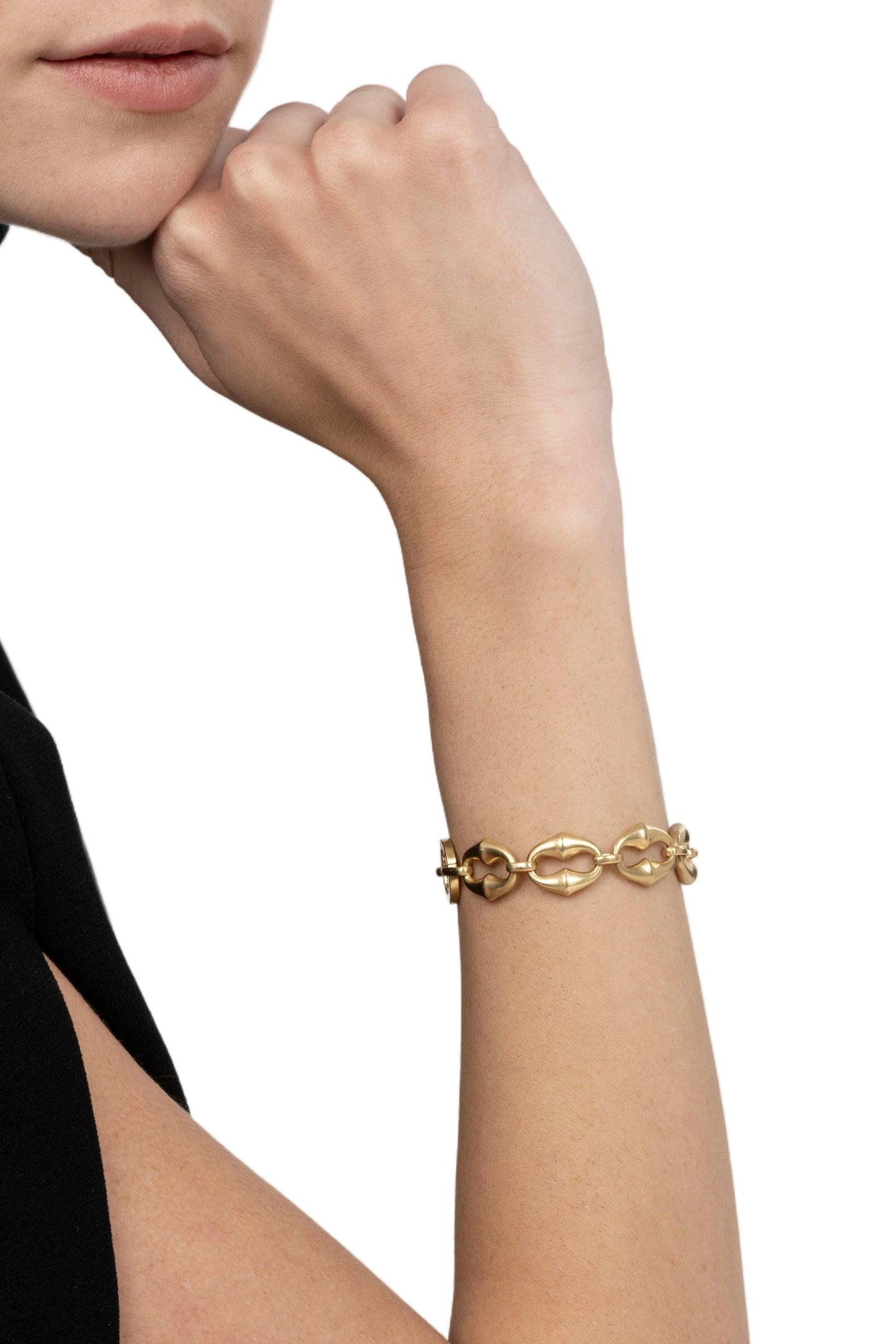 VRAM-Chrona Mini Link Bracelet-YELLOW GOLD