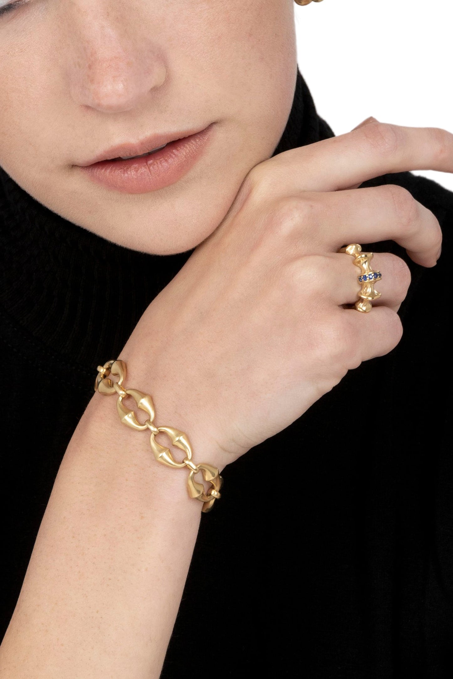 VRAM-Chrona Mini Link Bracelet-YELLOW GOLD