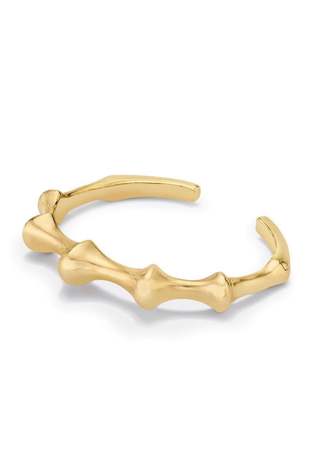 Chrona I Hinged Cuff Bracelet-YELLOW GOLD-M-JEWELRYFINE JEWELBRACELET O-VRAM