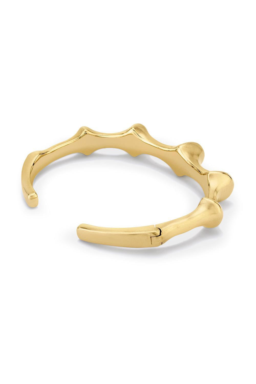 Chrona I Hinged Cuff Bracelet-YELLOW GOLD-M-JEWELRYFINE JEWELBRACELET O-VRAM