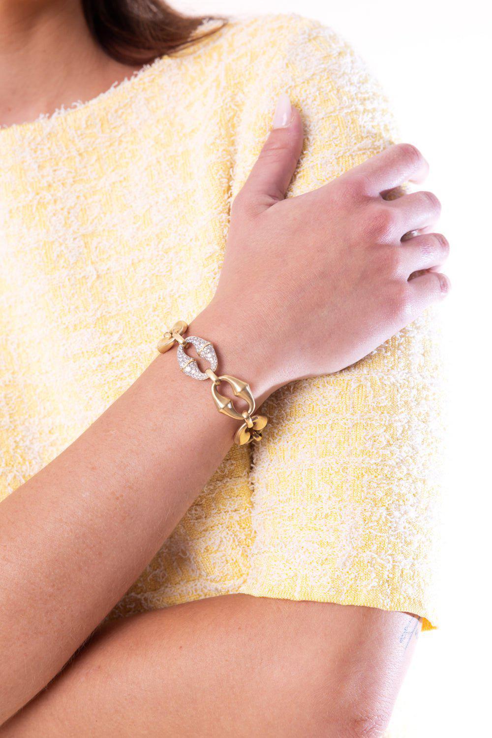 VRAM-Chrona Diamond Link Bracelet-YELLOW GOLD
