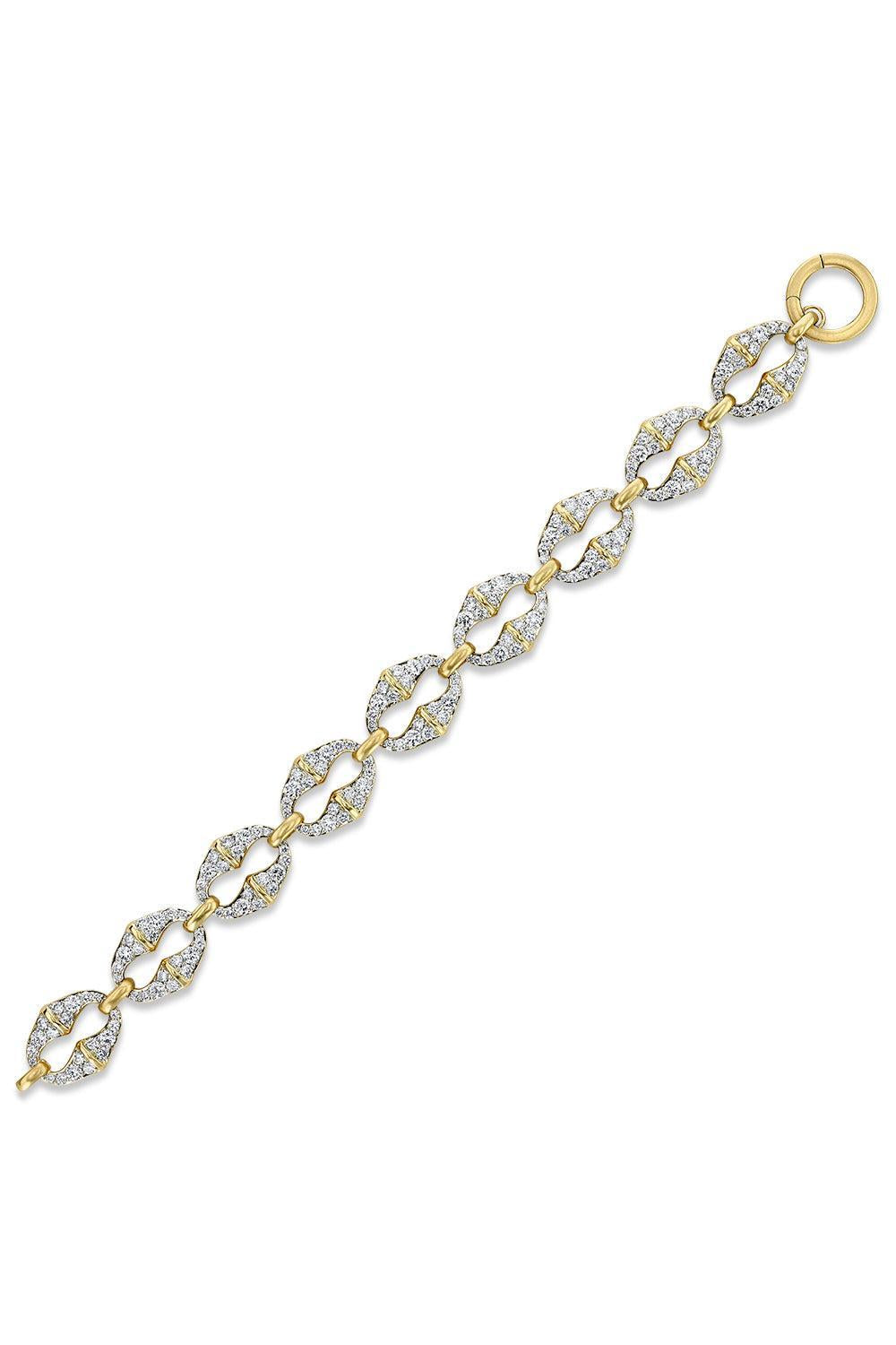 Mini Chrona Link All Diamond Bracelet-YELLOW GOLD-JEWELRYFINE JEWELBRACELET O-VRAM