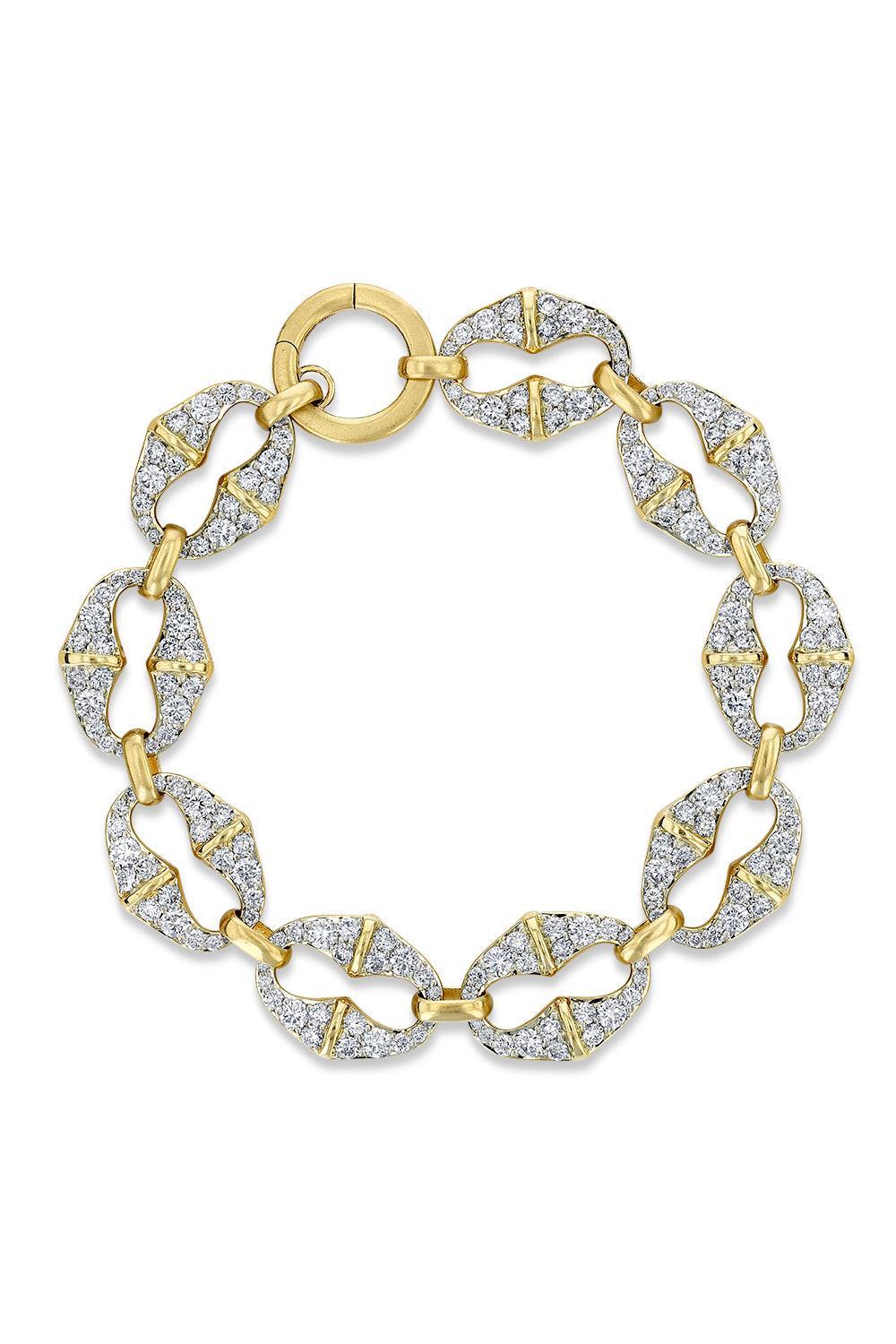 Mini Chrona Link All Diamond Bracelet-YELLOW GOLD-JEWELRYFINE JEWELBRACELET O-VRAM