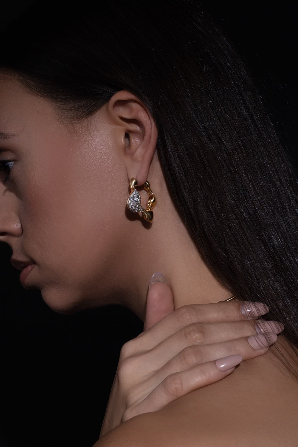 VRAM-Caryn Hoop Earrings-YELLOW GOLD