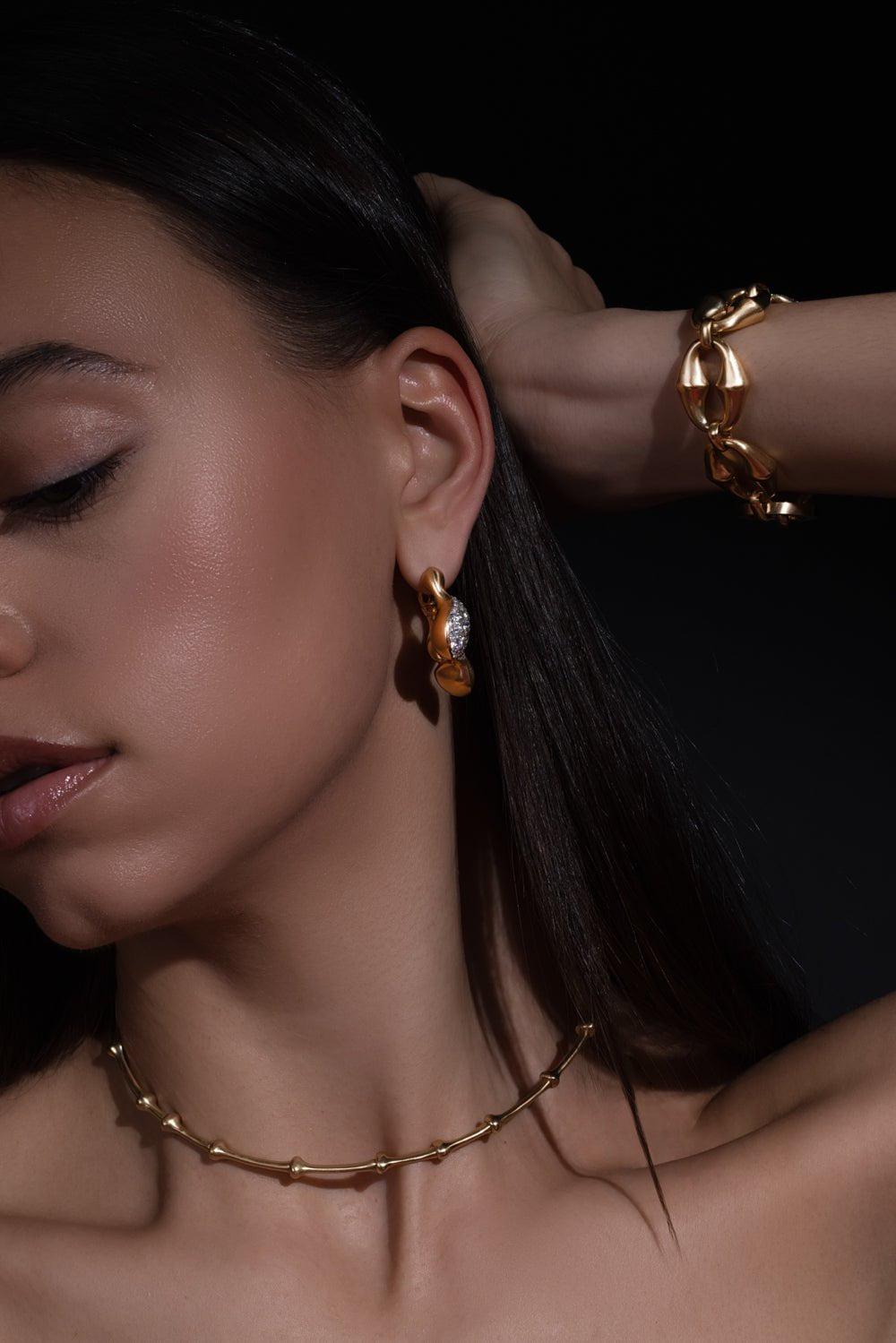 VRAM-Caryn Hoop Earrings-YELLOW GOLD