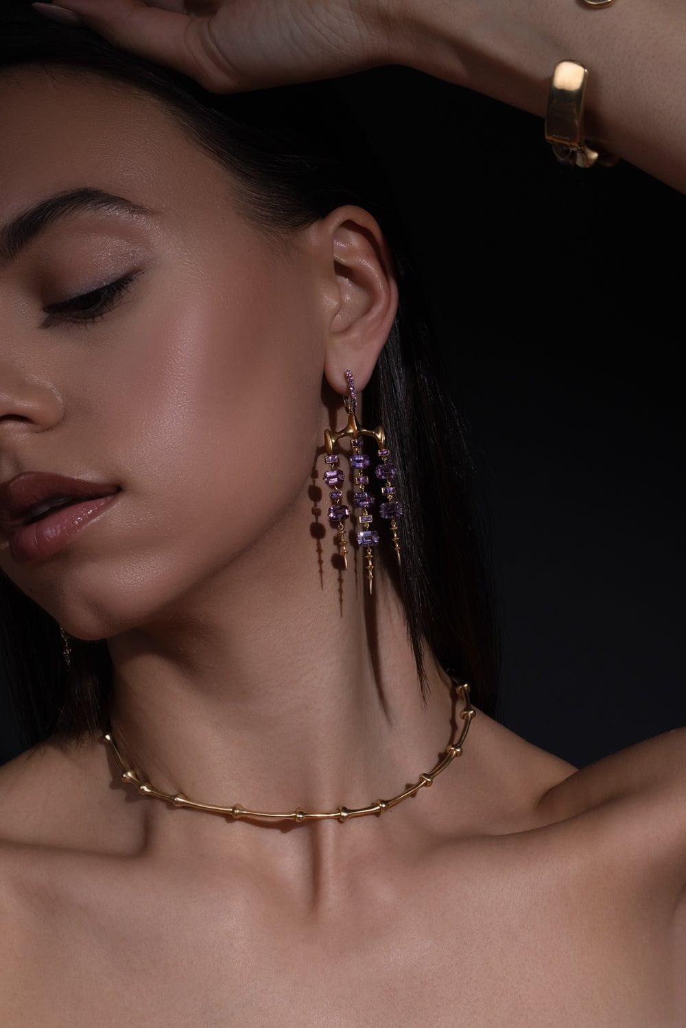  VRAM-Chrona Chandelier Earrings-YELLOW GOLD 