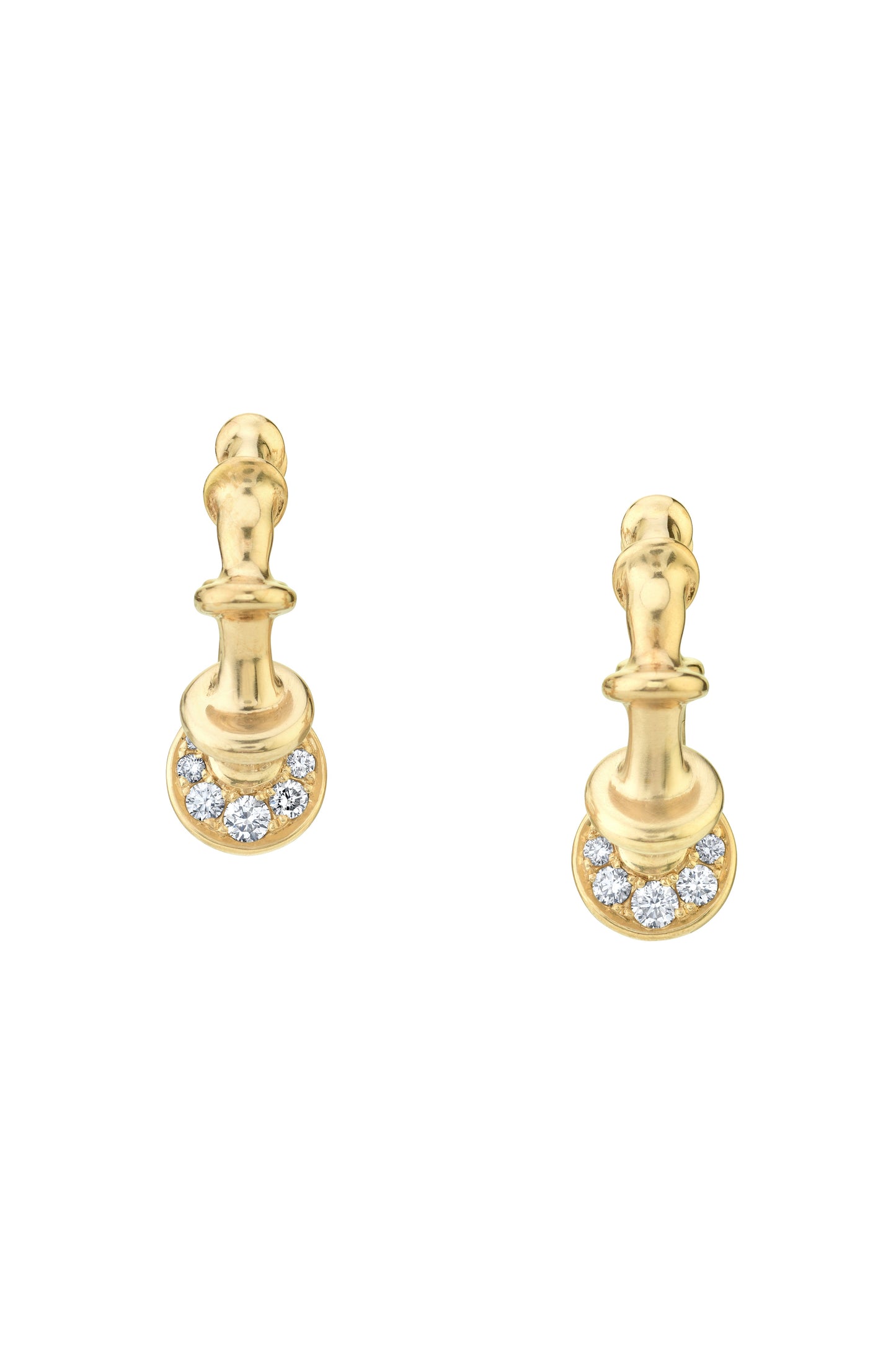VRAM-Chrona Diamond Hoop Earrings-YELLOW GOLD