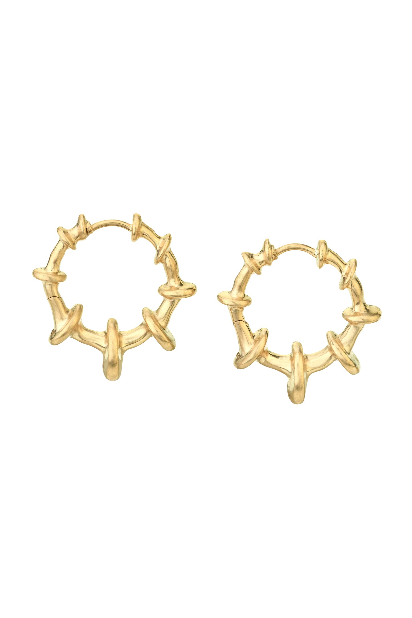 VRAM-Chrona Mini Hoop Earrings-YELLOW GOLD