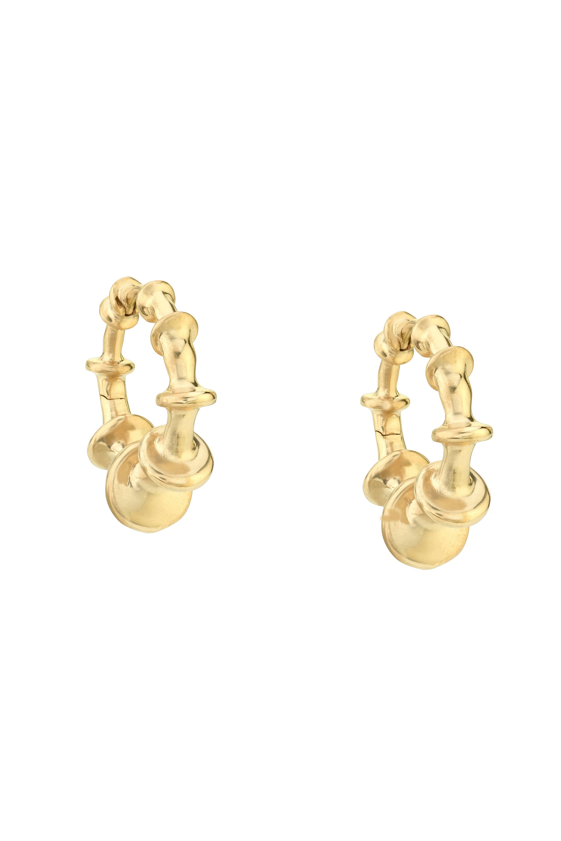 VRAM-Chrona Mini Hoop Earrings-YELLOW GOLD
