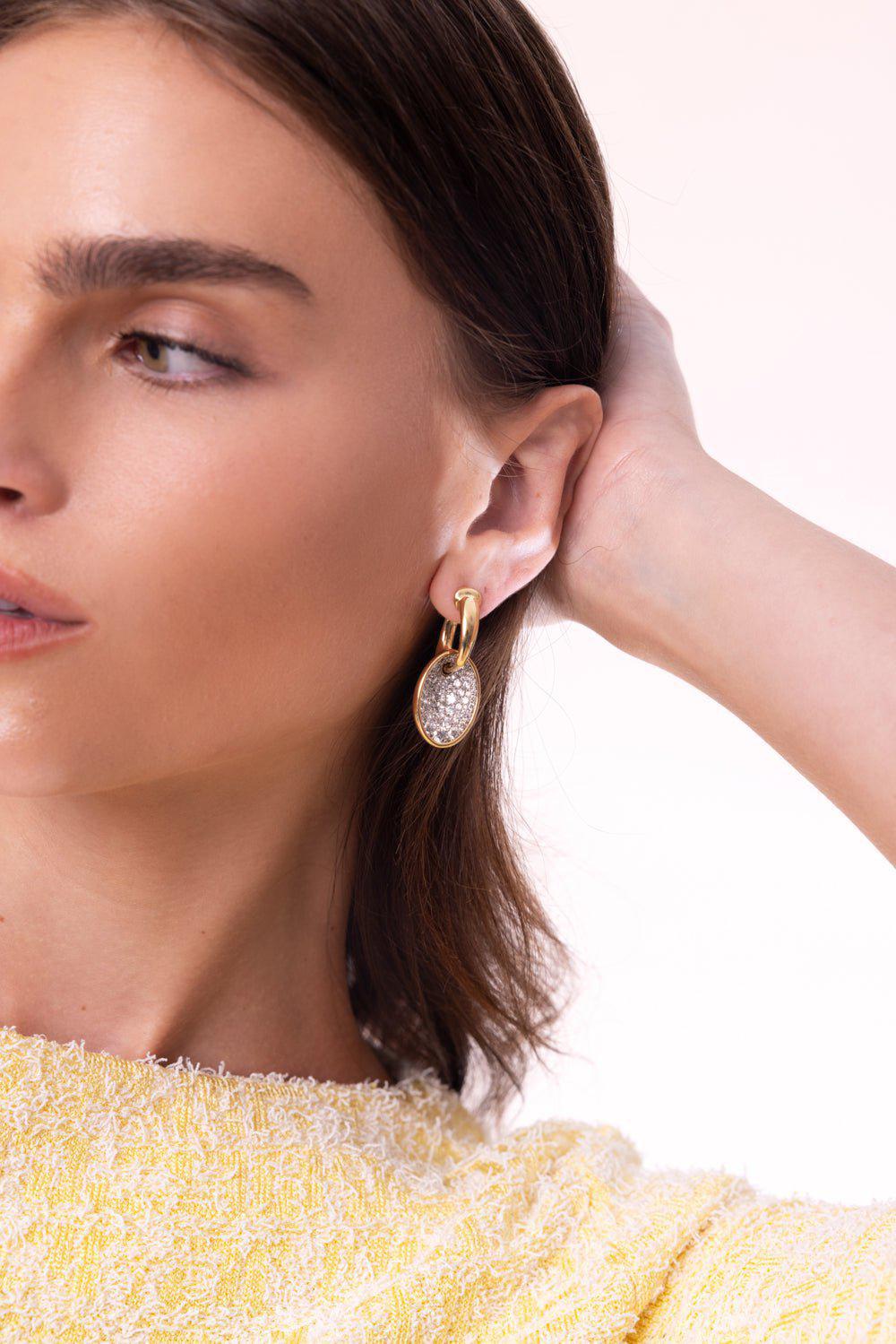 VRAM-Hyper Sine Diamond Earrings-YELLOW GOLD