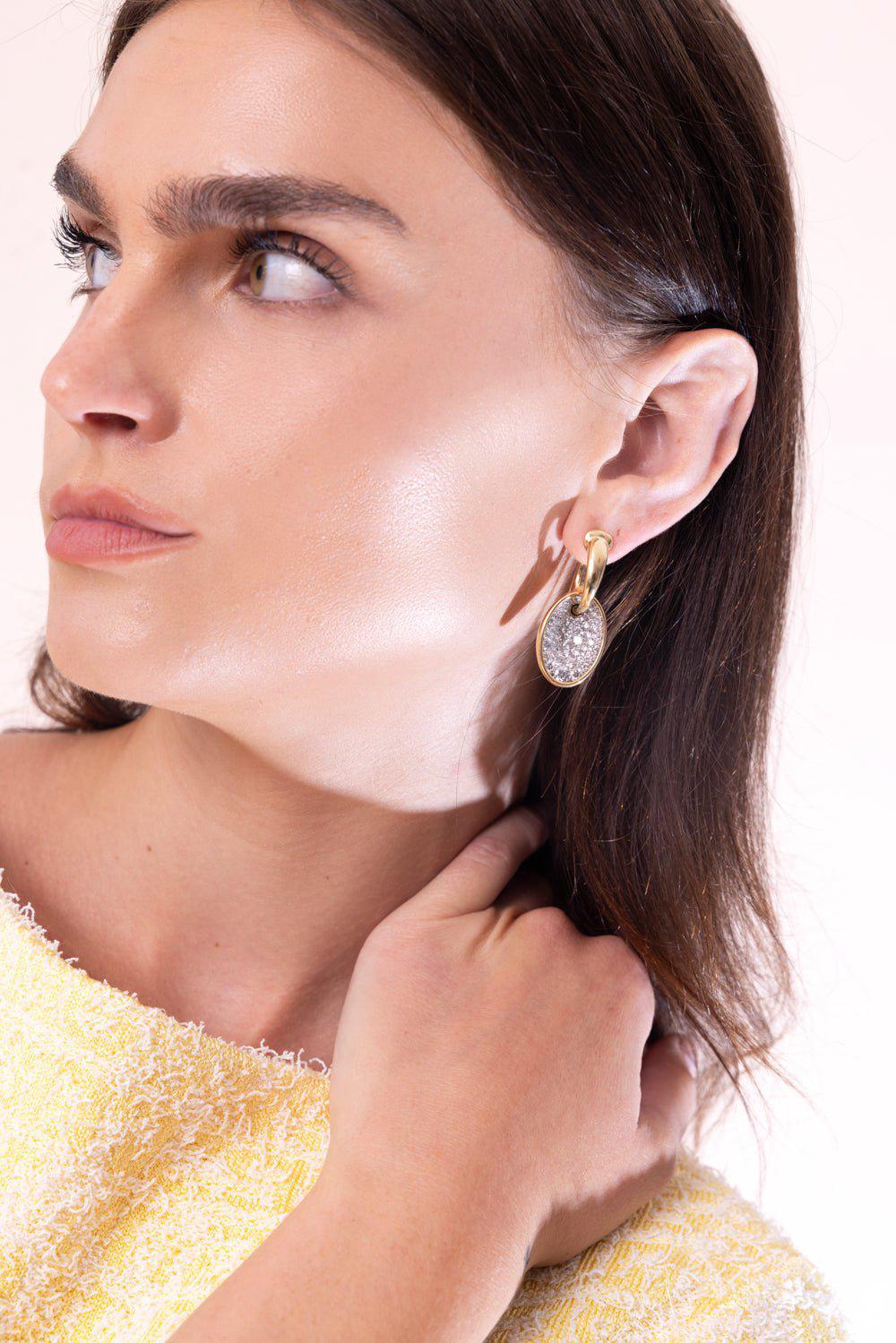 VRAM-Hyper Sine Diamond Earrings-YELLOW GOLD