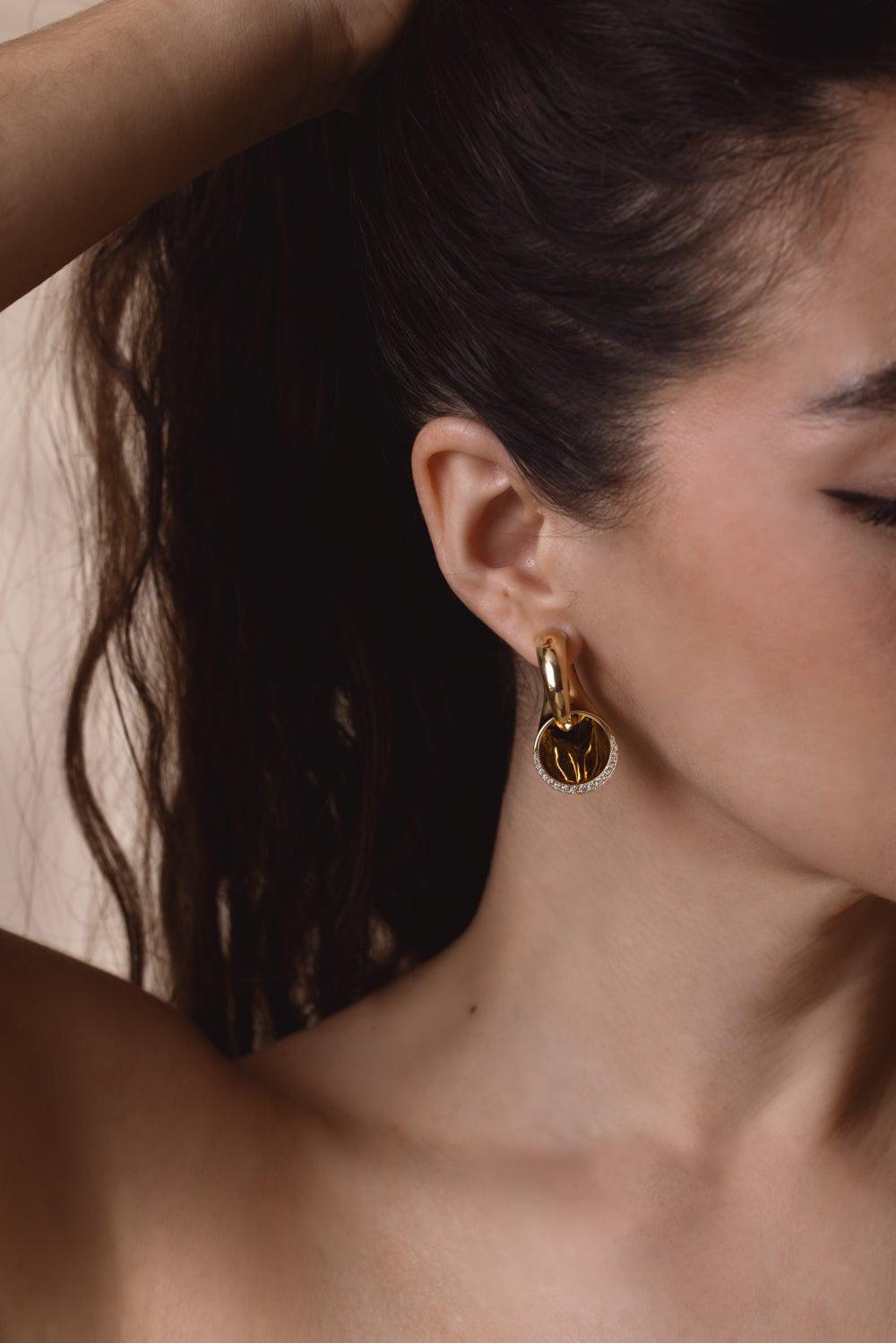 VRAM-Sine Earrings-YELLOW GOLD