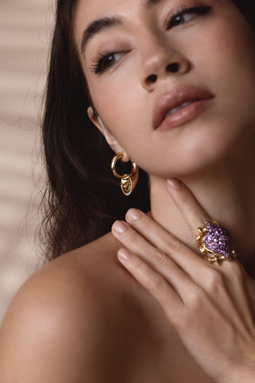 VRAM-Sine Earrings-YELLOW GOLD