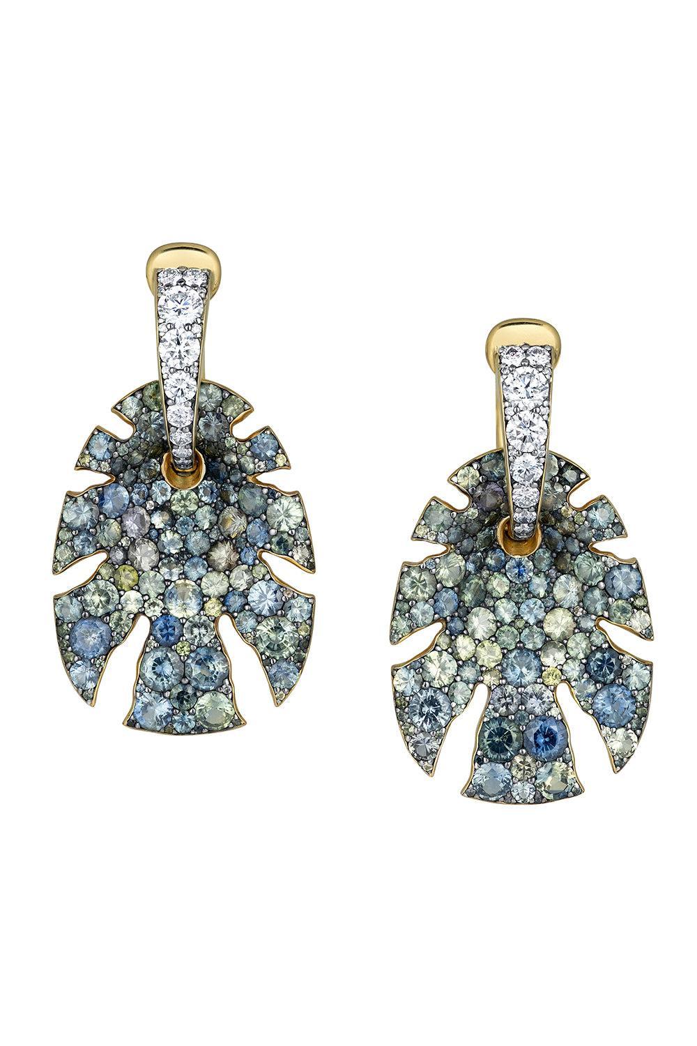 Split Super Sine Sapphire Earrings-YELLOW GOLD-JEWELRYFINE JEWELEARRING-VRAM