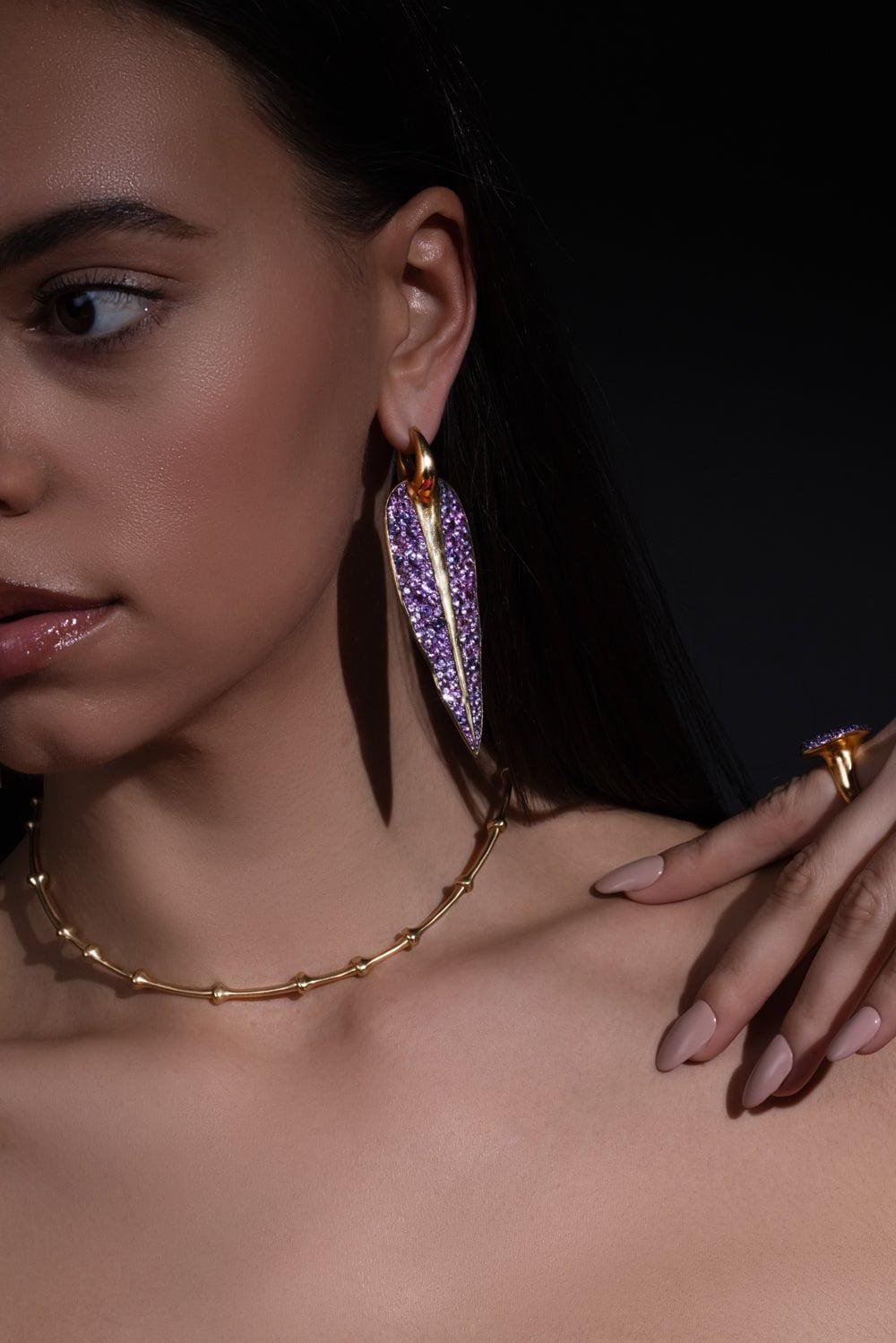 VRAM-Vyv Sapphire Earrings-YELLOW GOLD