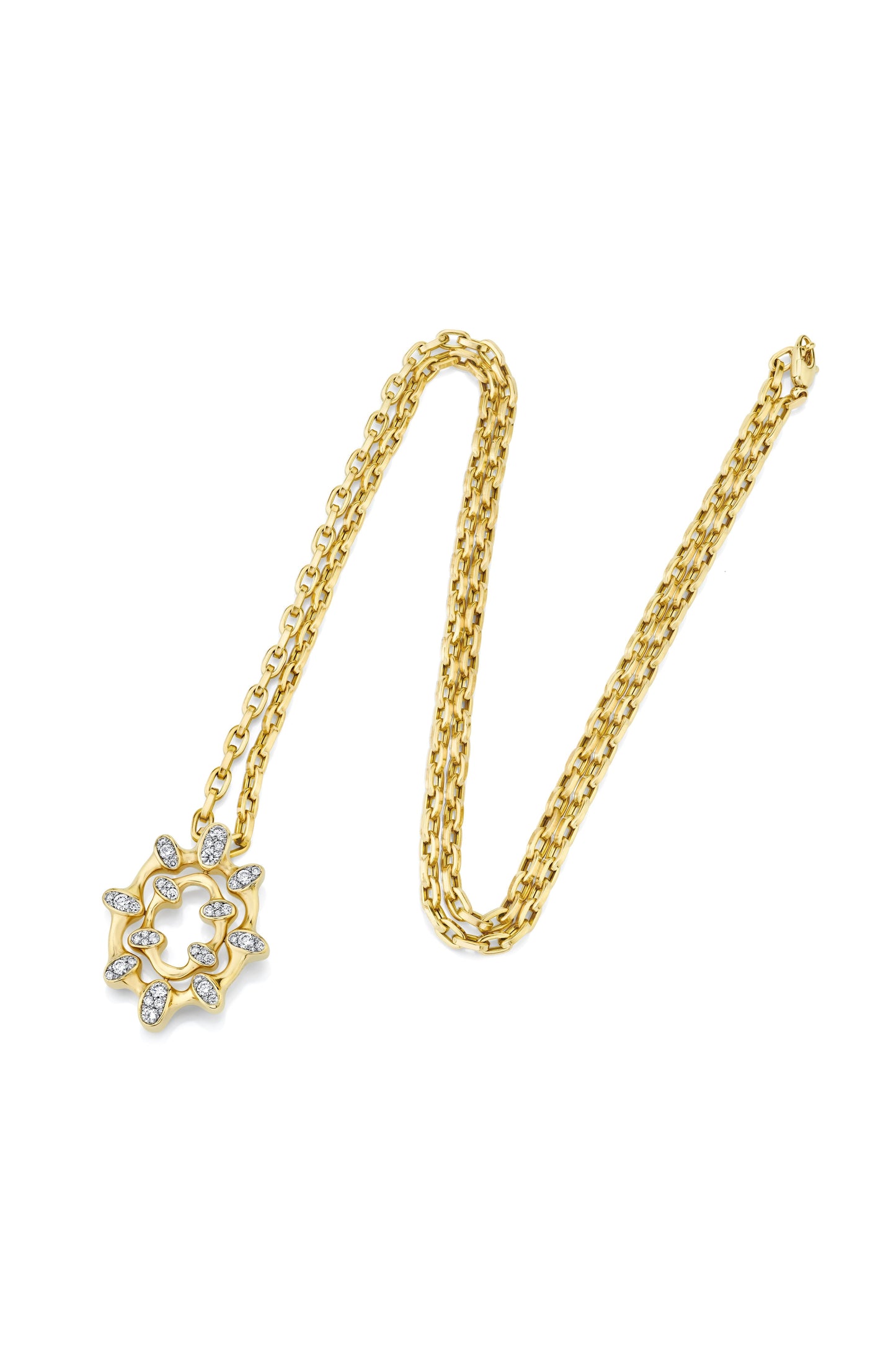 VRAM-Chrona Diamond Pendant Necklace-YELLOW GOLD