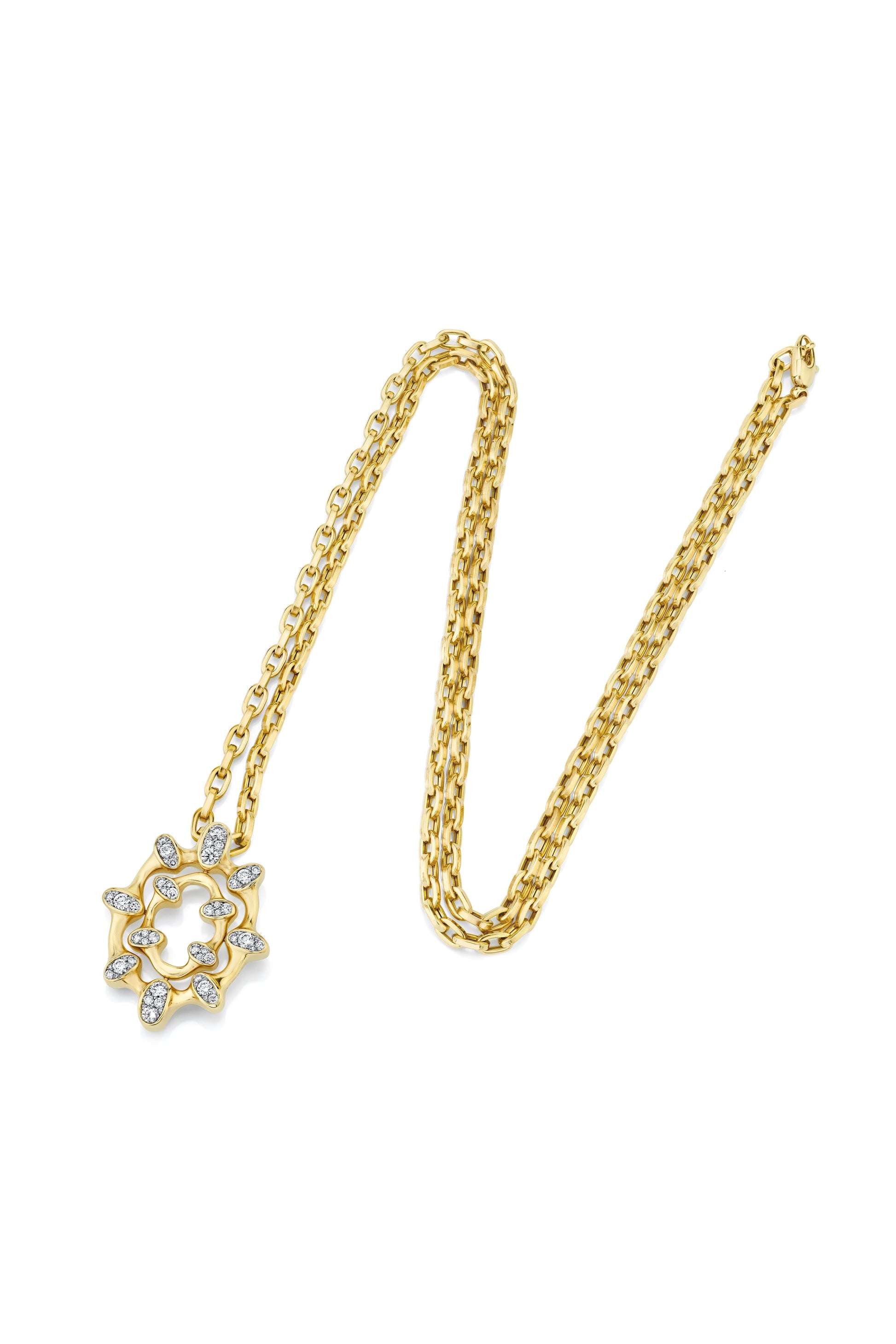 VRAM-Chrona Diamond Pendant Necklace-YELLOW GOLD