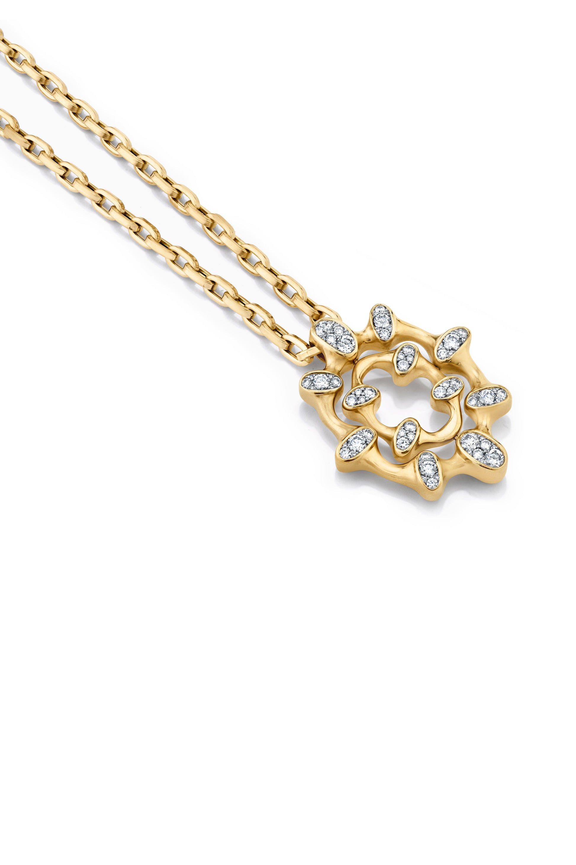 VRAM-Chrona Diamond Pendant Necklace-YELLOW GOLD