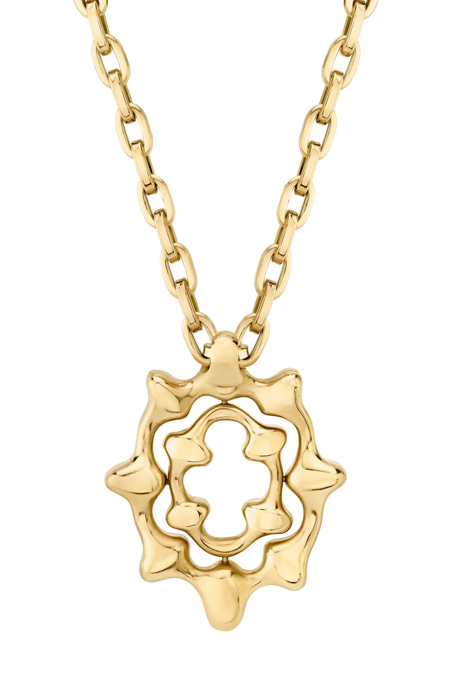 VRAM-Chrona Diamond Pendant Necklace-YELLOW GOLD