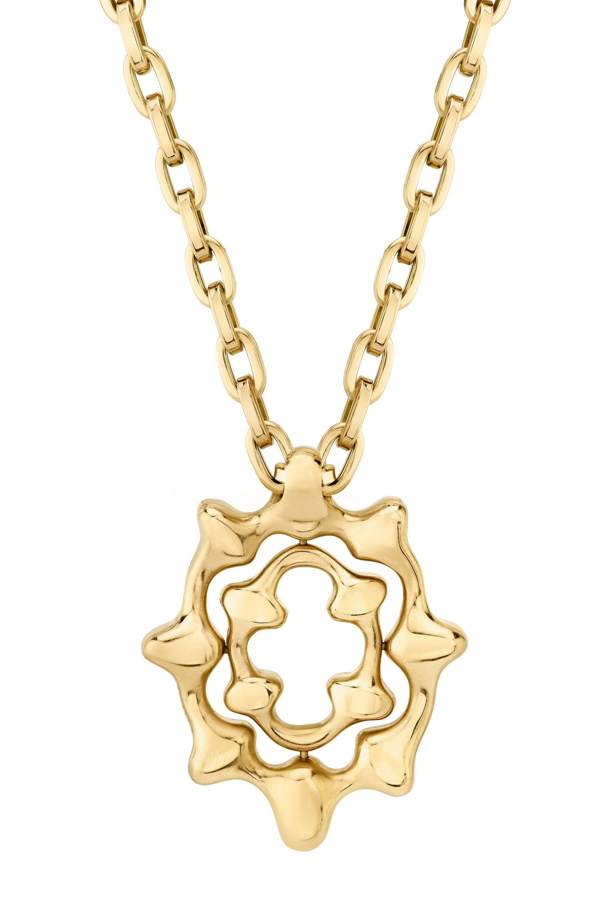 VRAM-Chrona Diamond Pendant Necklace-YELLOW GOLD