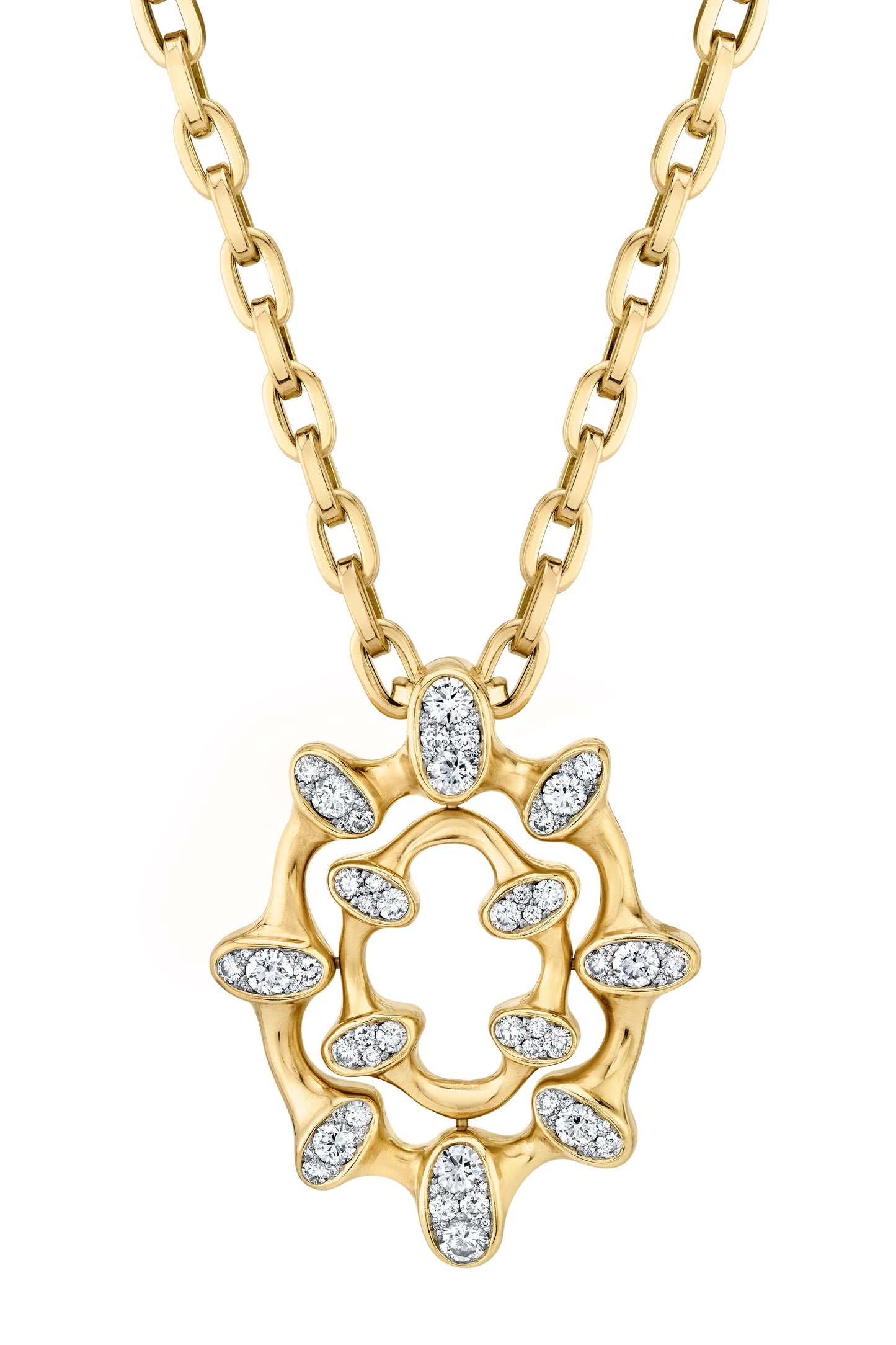 VRAM-Chrona Diamond Pendant Necklace-YELLOW GOLD