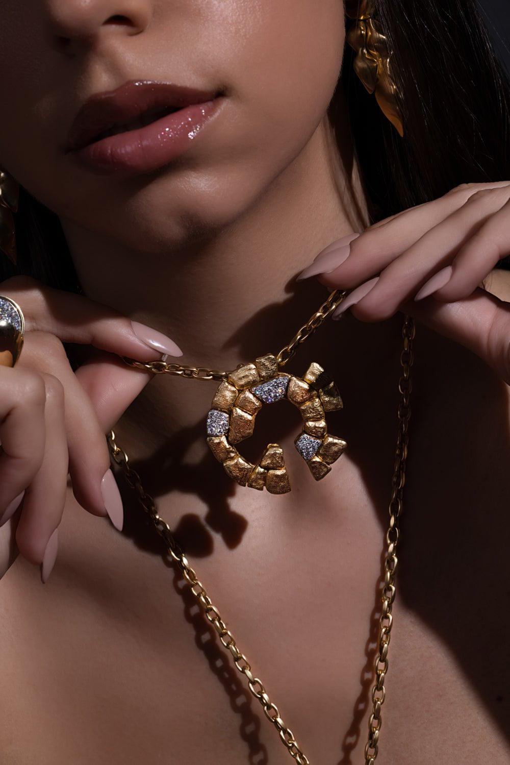 VRAM-Cyfr Diamond Pendant-YELLOW GOLD