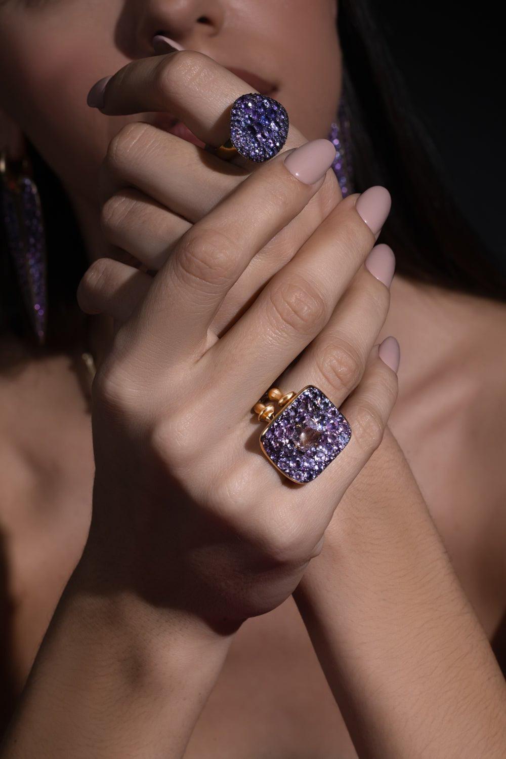 VRAM-Colony I Purple Sapphire Ring-YELLOW GOLD