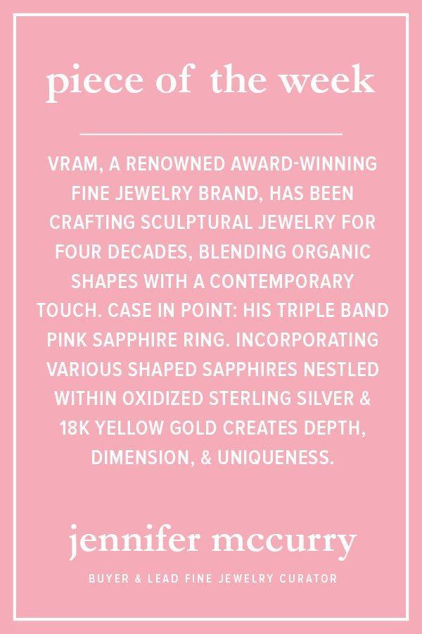VRAM-DIACHRONA TRIPLE BAND RING-YELLOW GOLD