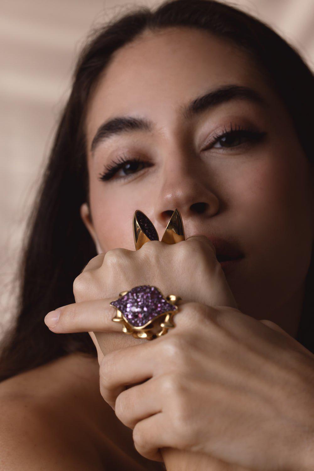 VRAM-DIACHRONA TRIPLE BAND RING-YELLOW GOLD