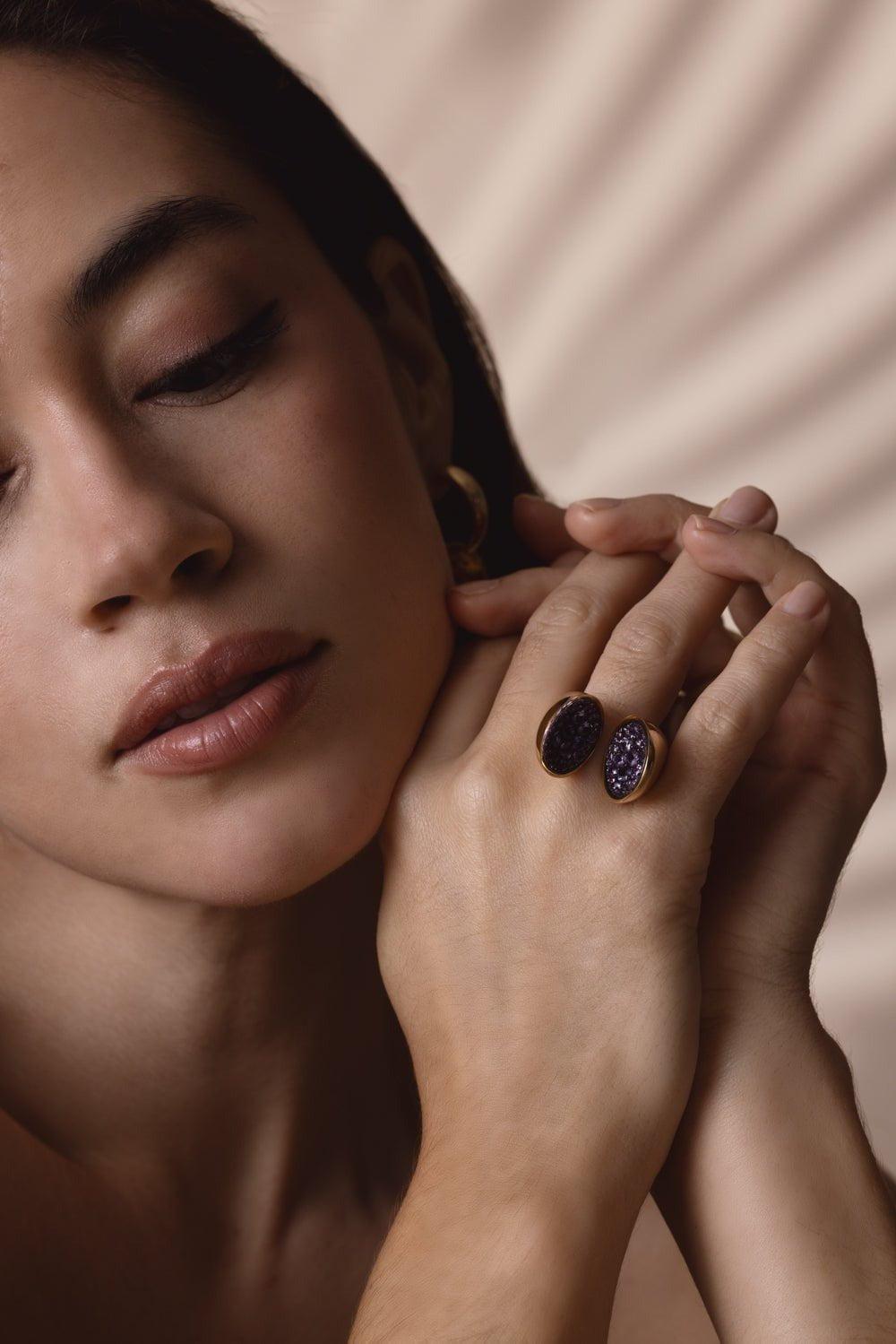 VRAM-Pink Sapphire Echo Ring-YELLOW GOLD