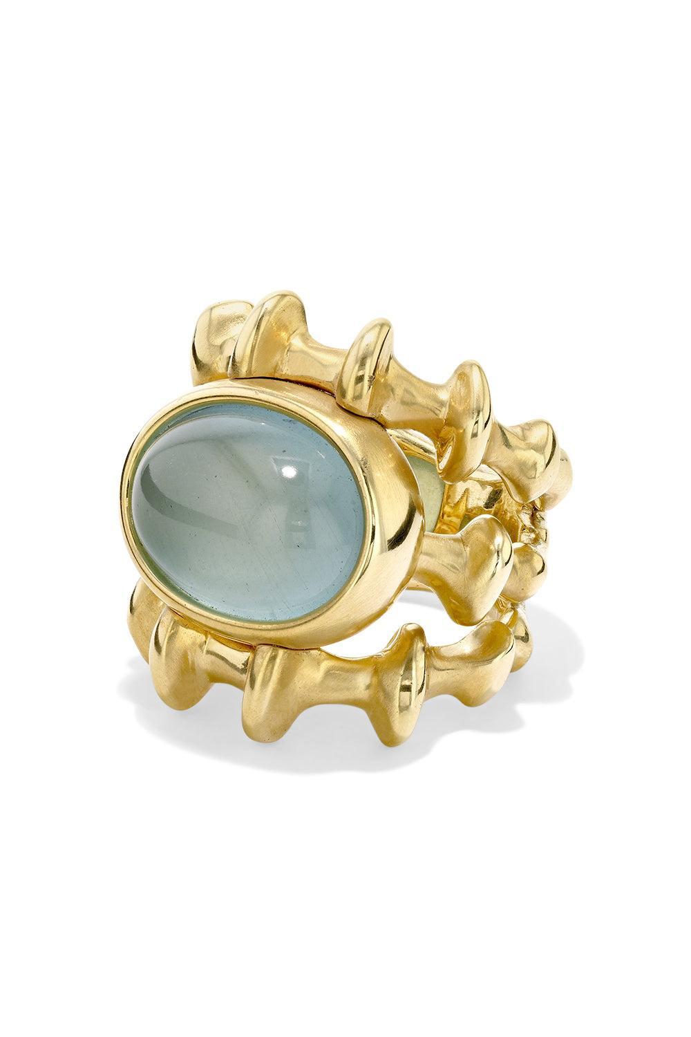 Aquamarine Chrona III Ring-YELLOW GOLD-6.5-JEWELRYFINE JEWELRING-VRAM