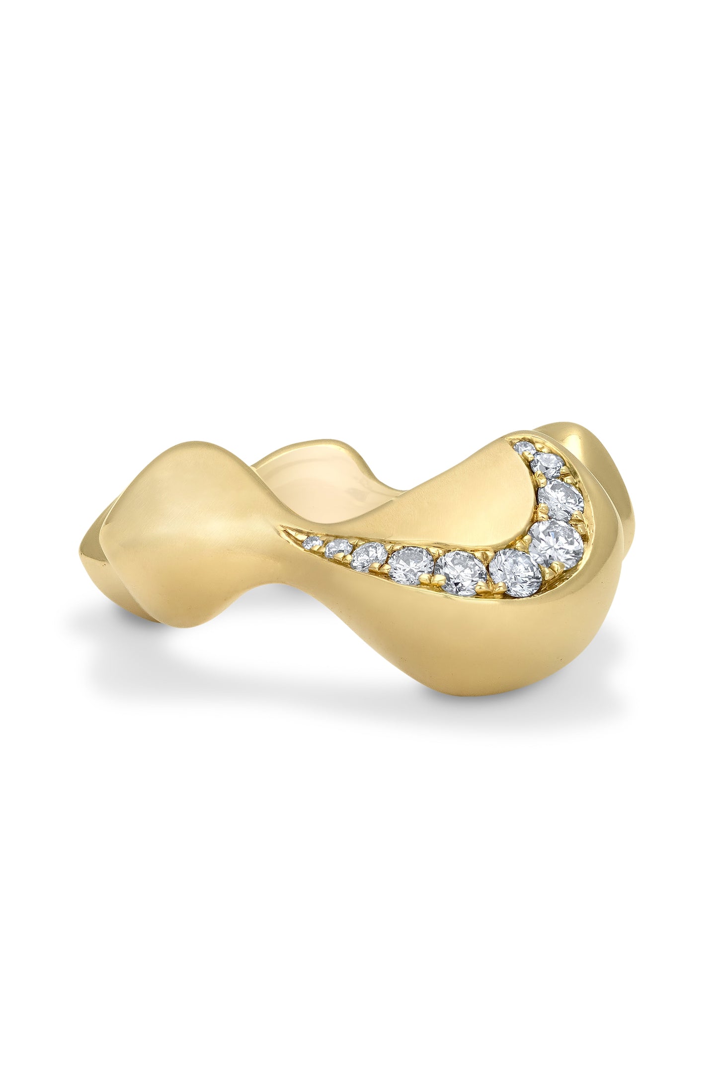 VRAM-Cayrn Diamond Band-YELLOW GOLD