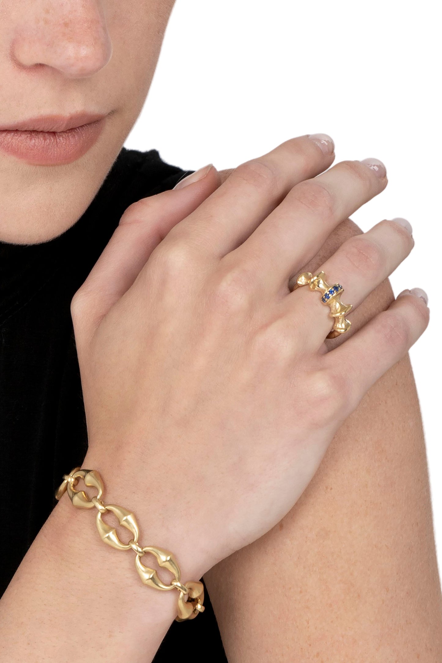 VRAM-Chrona Blue Sapphire Ring-YELLOW GOLD