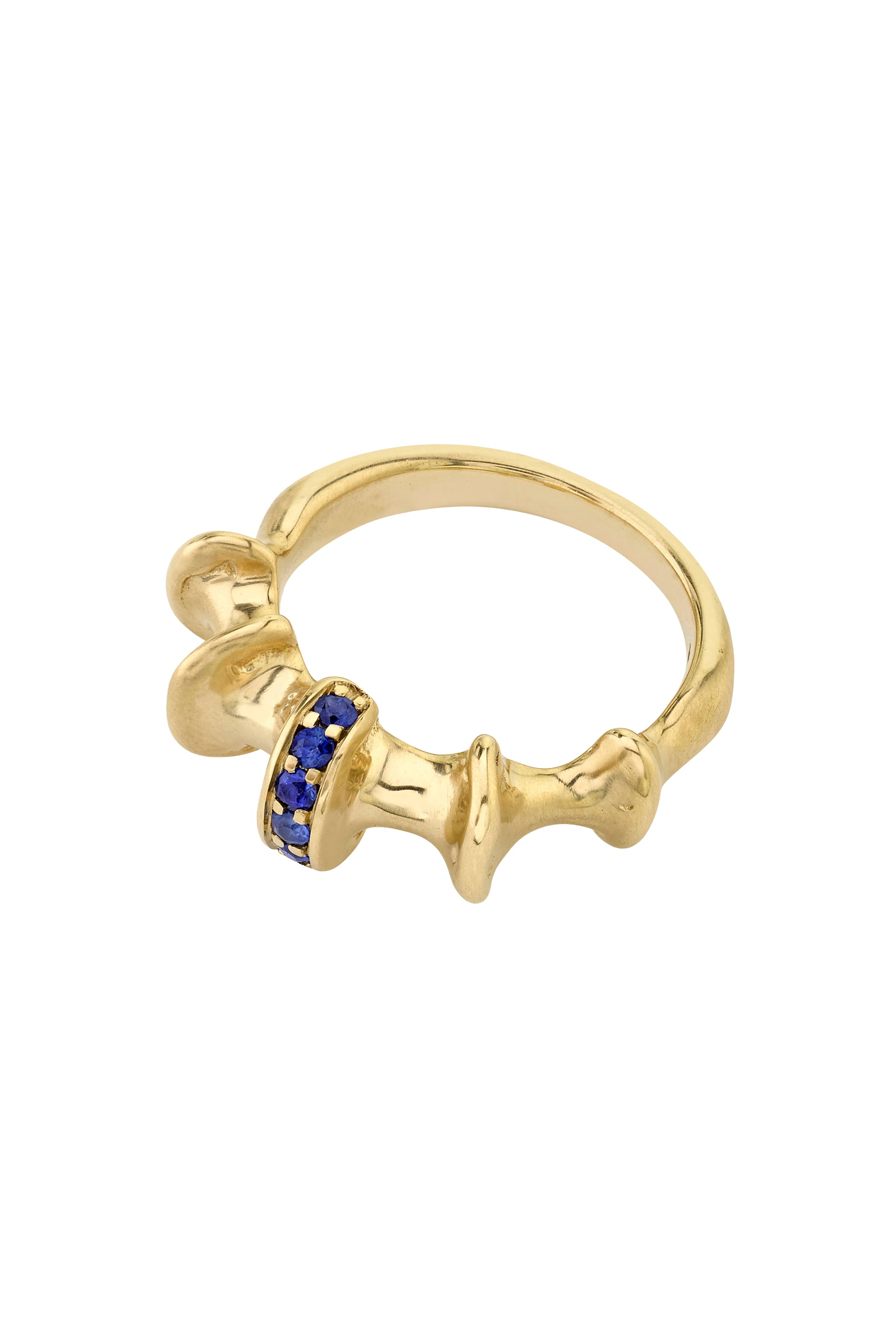 Chrona Blue Sapphire Ring-YELLOW GOLD-6.5-JEWELRYFINE JEWELRING-VRAM