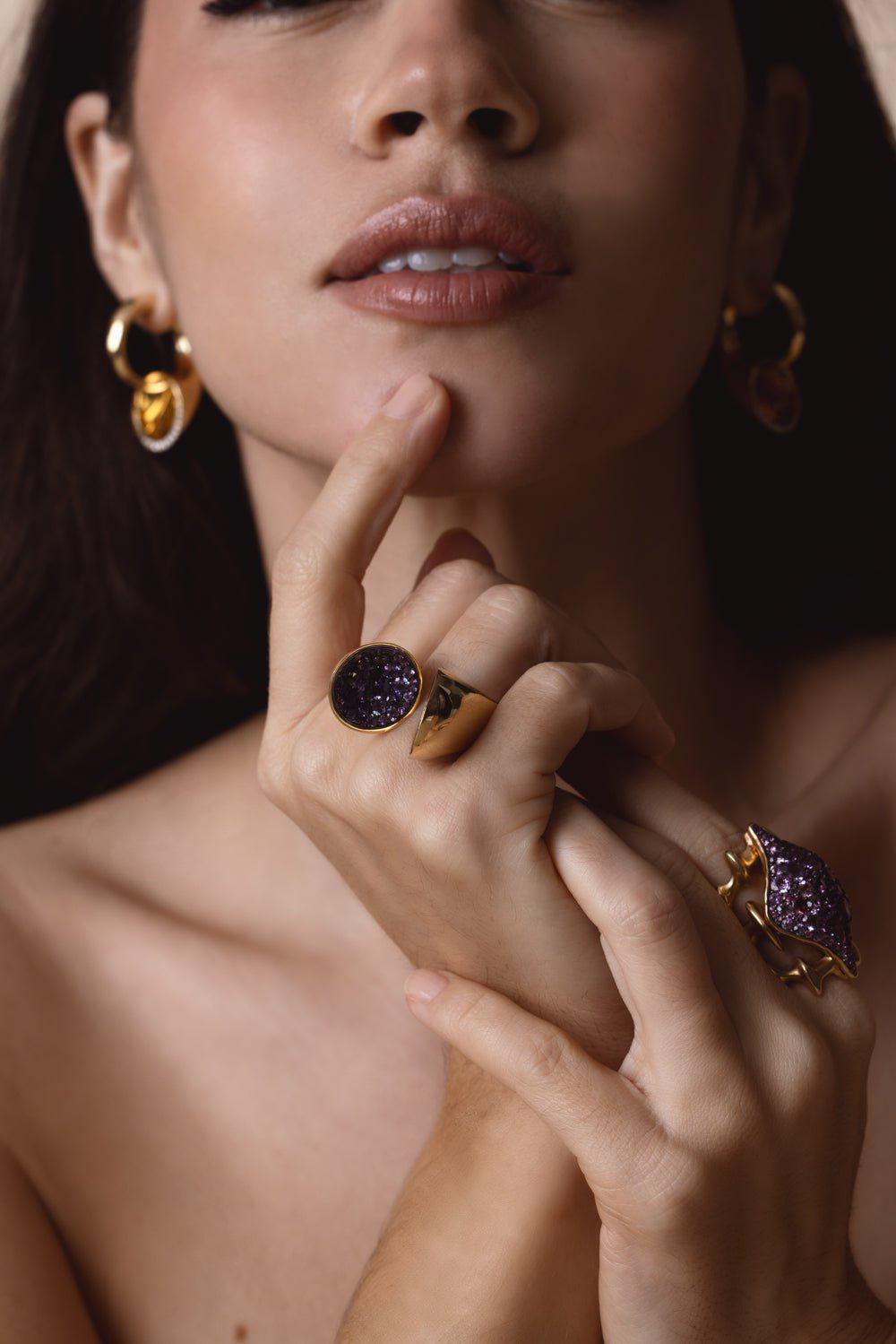 VRAM-Sapphire Echo Ring-YELLOW GOLD