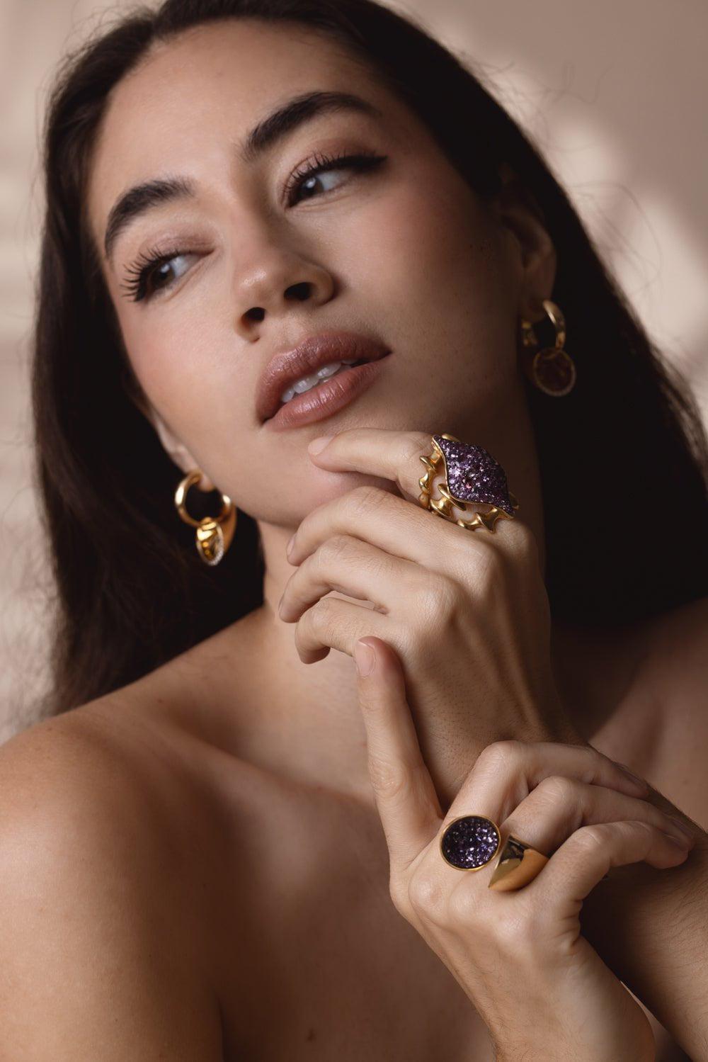VRAM-Sapphire Echo Ring-YELLOW GOLD
