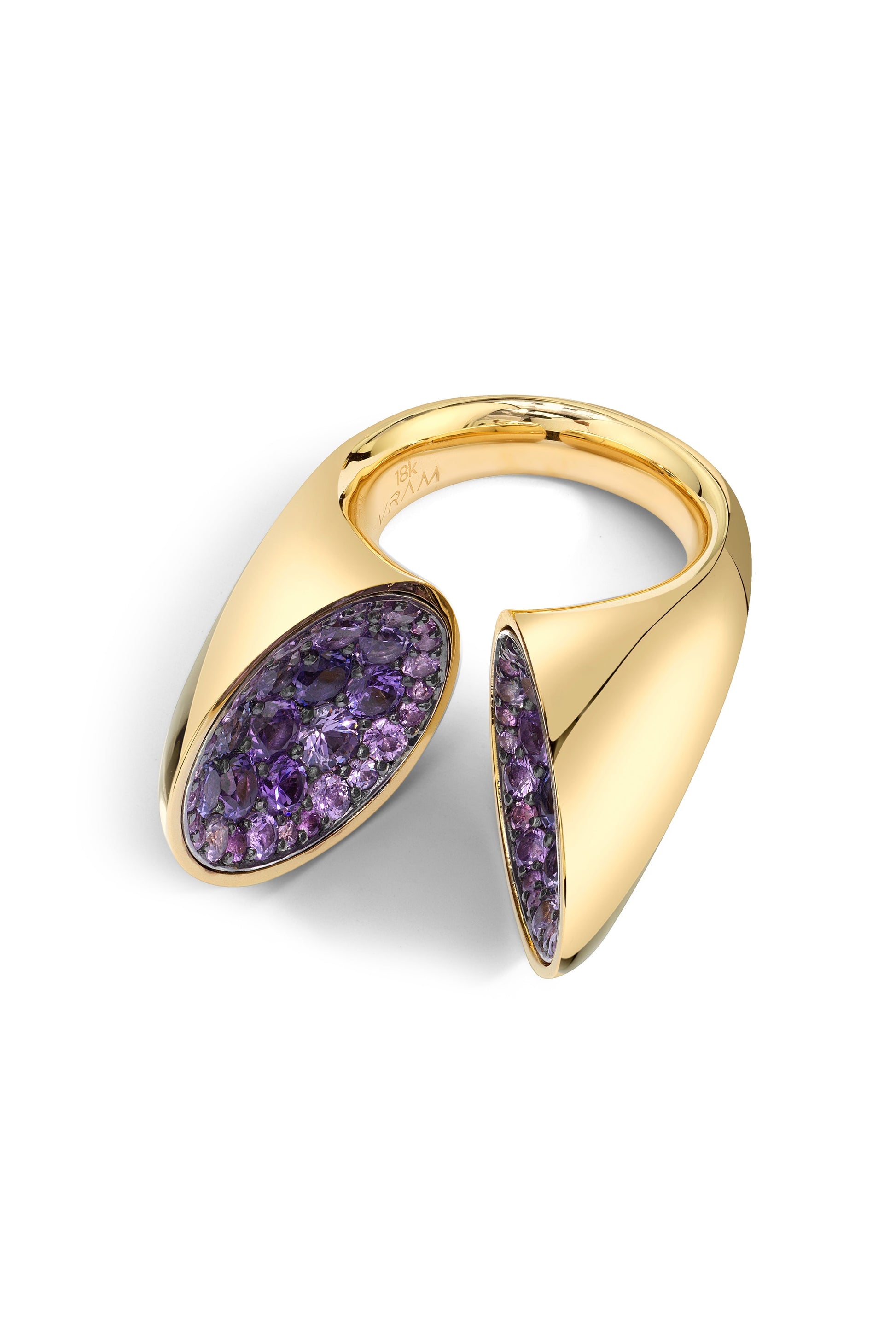 VRAM-Sapphire Echo Ring-YELLOW GOLD