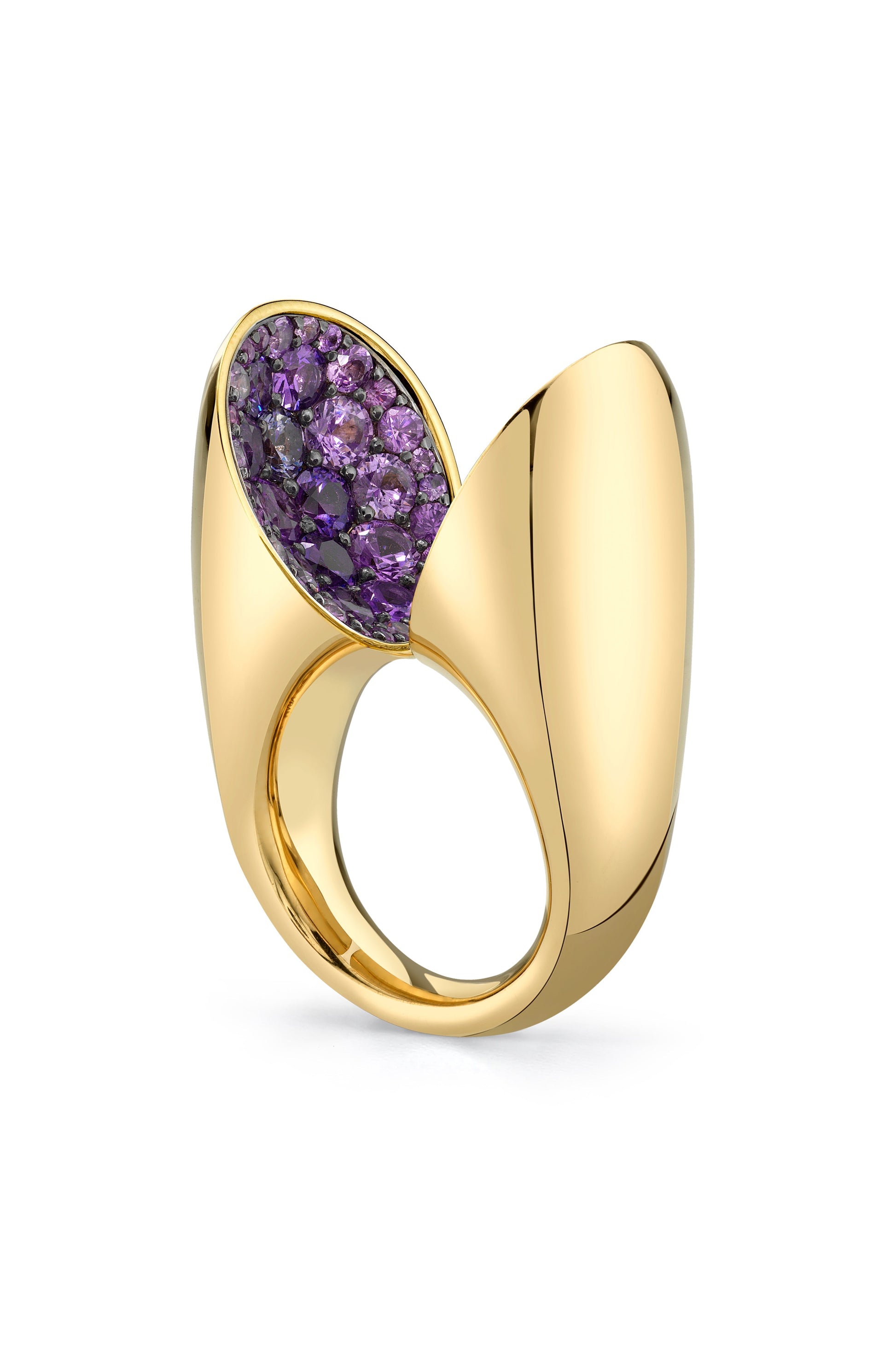 VRAM-Sapphire Echo Ring-YELLOW GOLD
