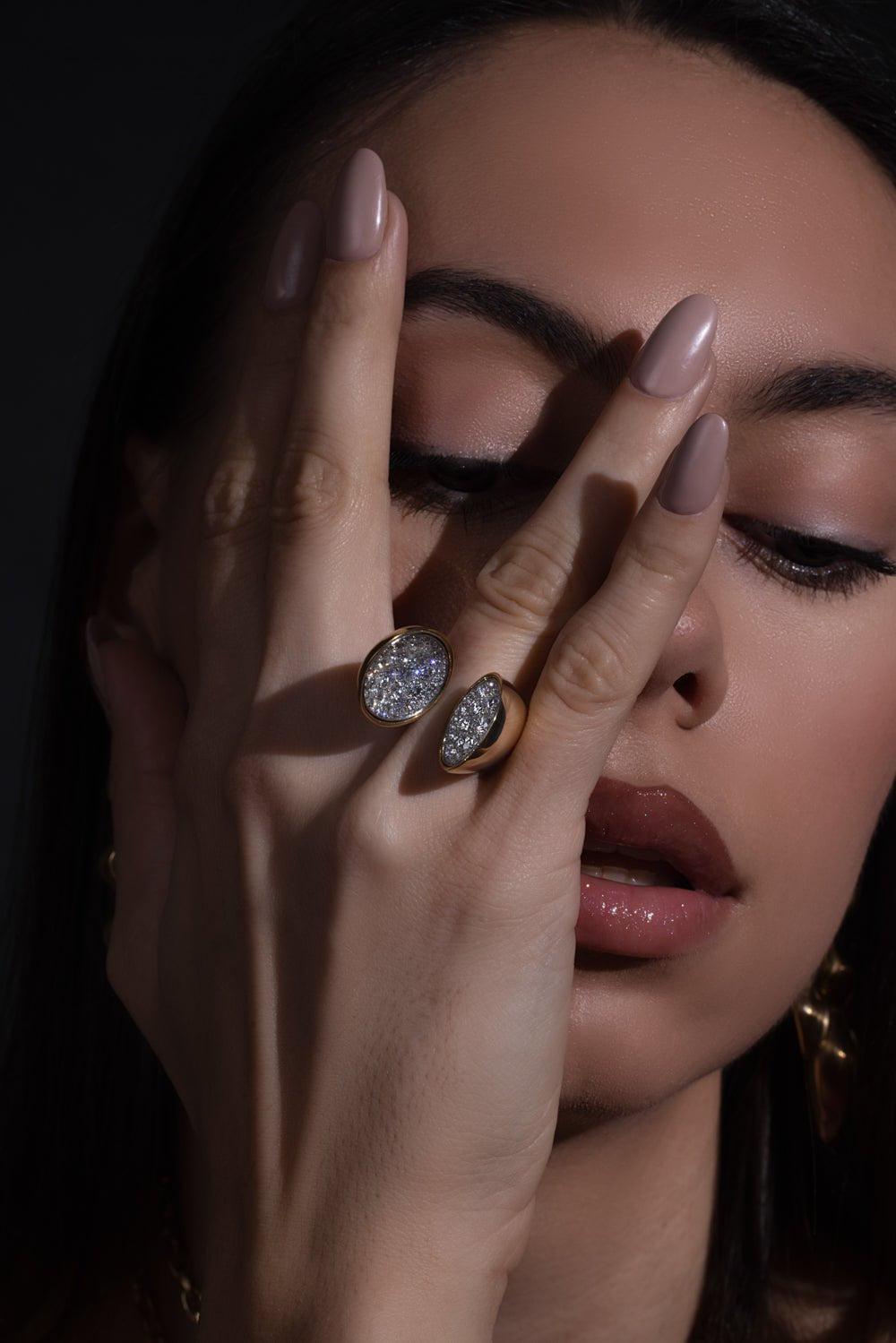 VRAM-Diamond Echo Ring-YELLOW GOLD
