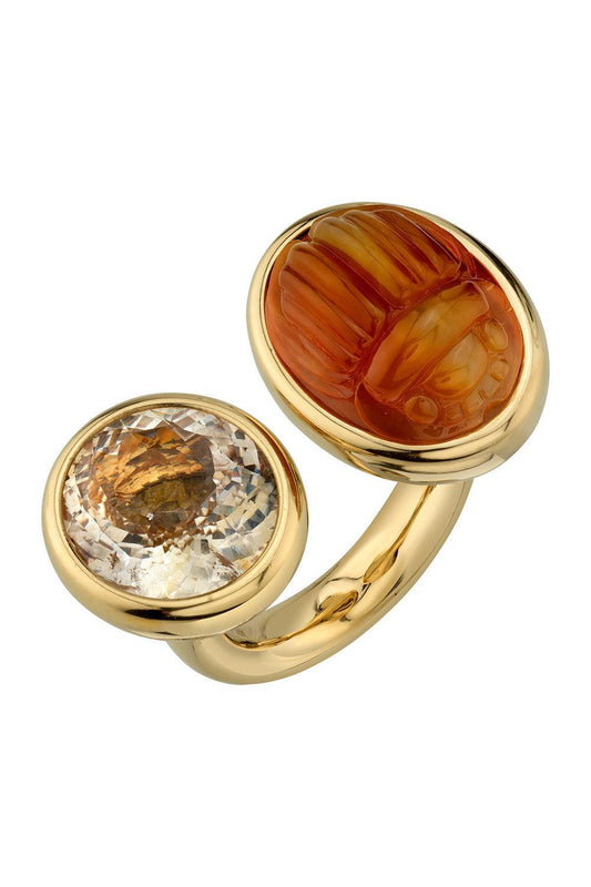 Opal Sapphire Garnet 2Tua Ring-YELLOW GOLD-8.5-JEWELRYFINE JEWELRING-VRAM