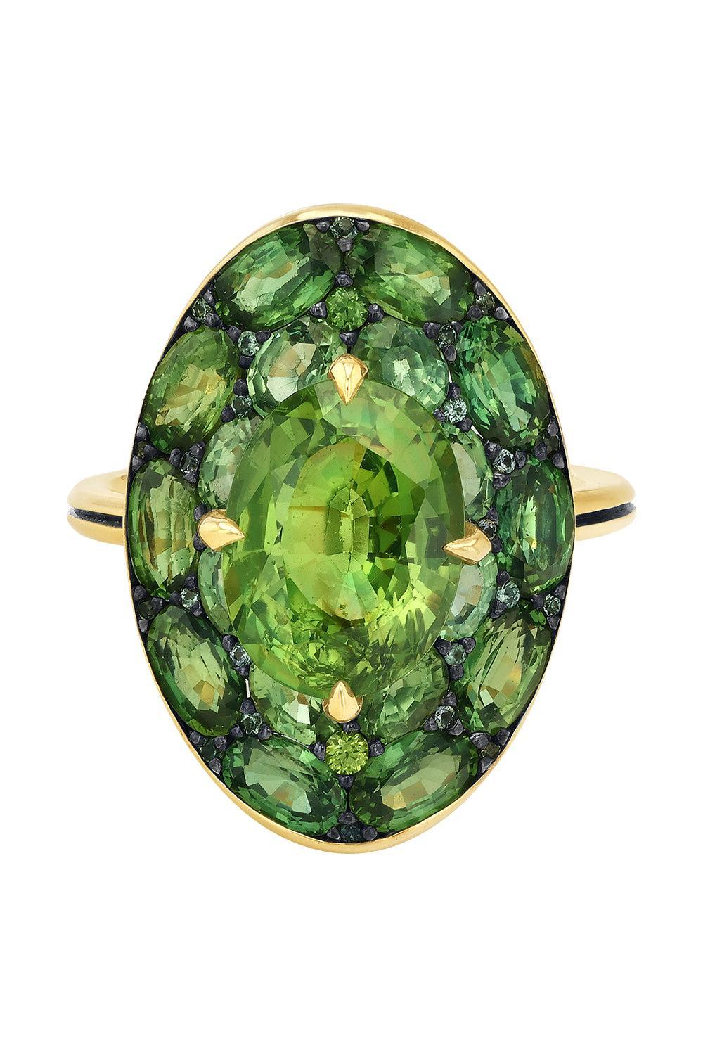Green Sapphire Oval Ring-YELLOW GOLD-6-JEWELRYFINE JEWELTS-VRAM