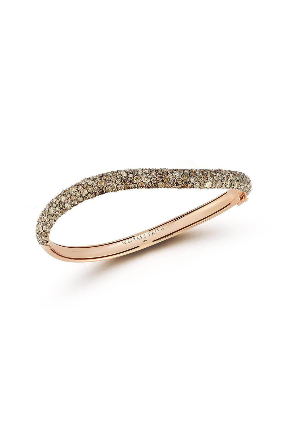 Champagne Diamond Julian Wave Bracelet-ROSE GOLD-6.5-JEWELRYFINE JEWELBRACELET O-WALTERS FAITH