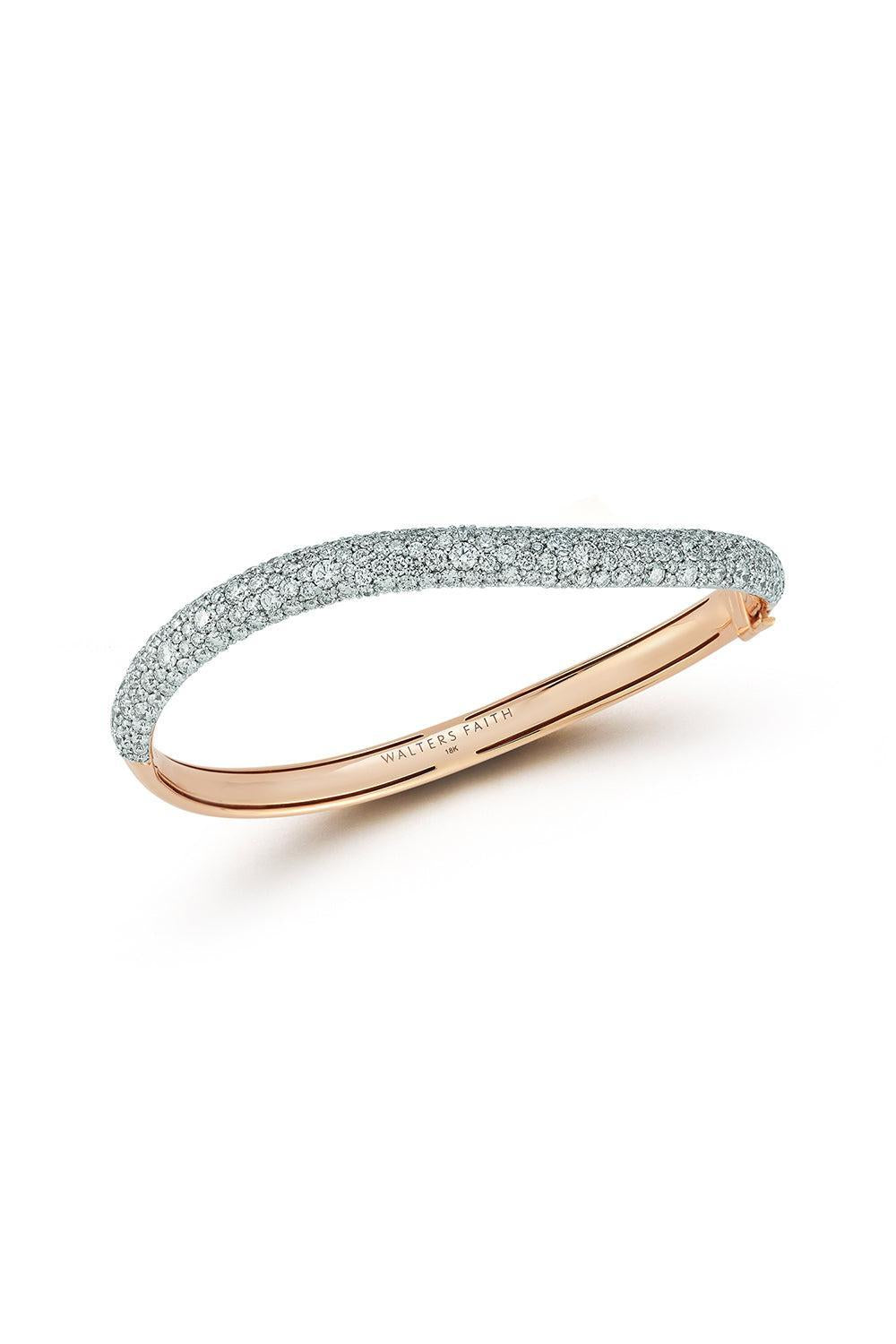 Diamond Julian Wave Bracelet-ROSE GOLD-6.5-JEWELRYFINE JEWELBRACELET O-WALTERS FAITH