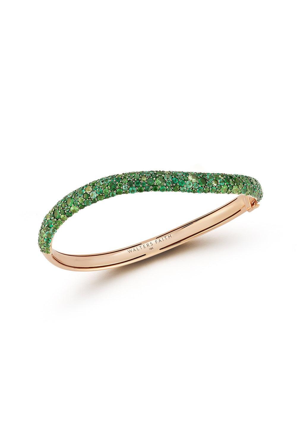 Emerald Julian Wave Bracelet - Rose Gold-ROSE GOLD-6.5-JEWELRYFINE JEWELBRACELET O-WALTERS FAITH