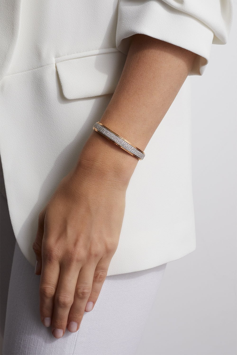 WALTERS FAITH-Four Row Carrington Cuff Bracelet-ROSE GOLD