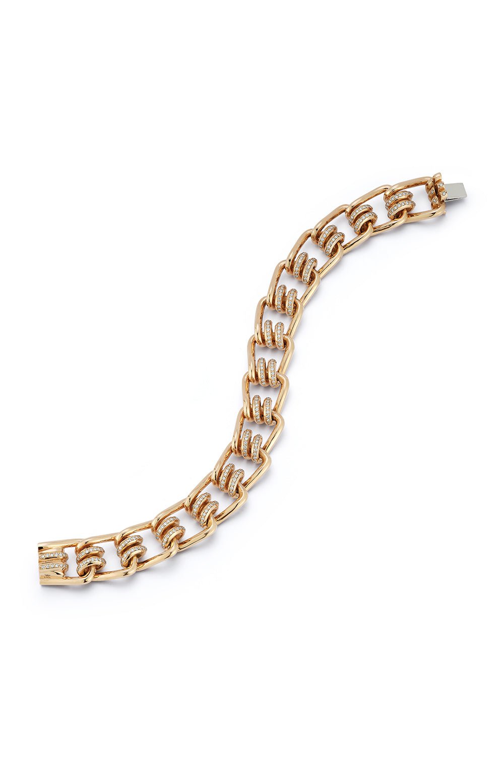 Huxley Diamond Coil Link Bracelet - Rose Gold-ROSE GOLD-6.5-JEWELRYFINE JEWELBRACELET O-WALTERS FAITH