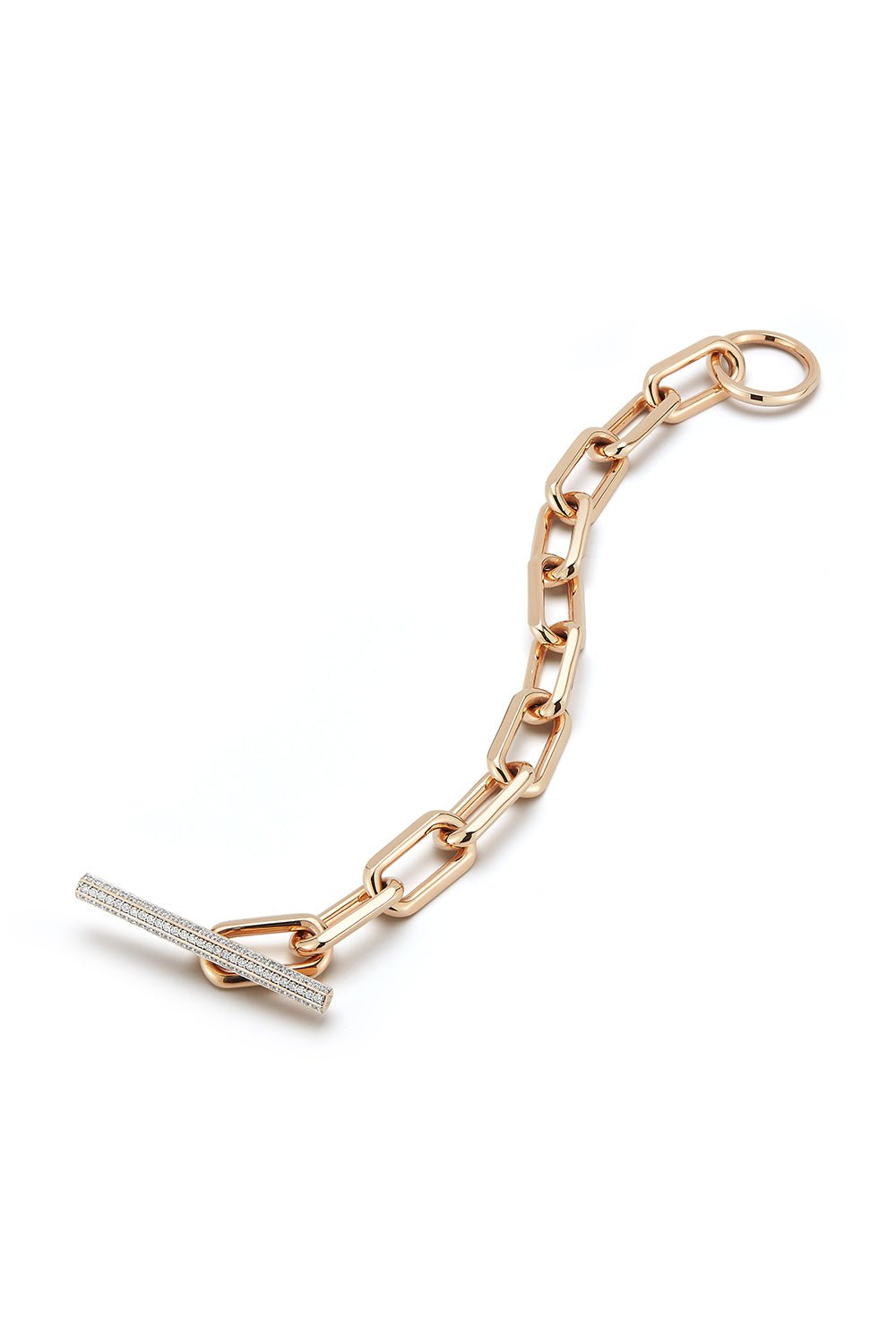 WALTERS FAITH-Saxon Jumbo Link Diamond Toggle Bracelet-