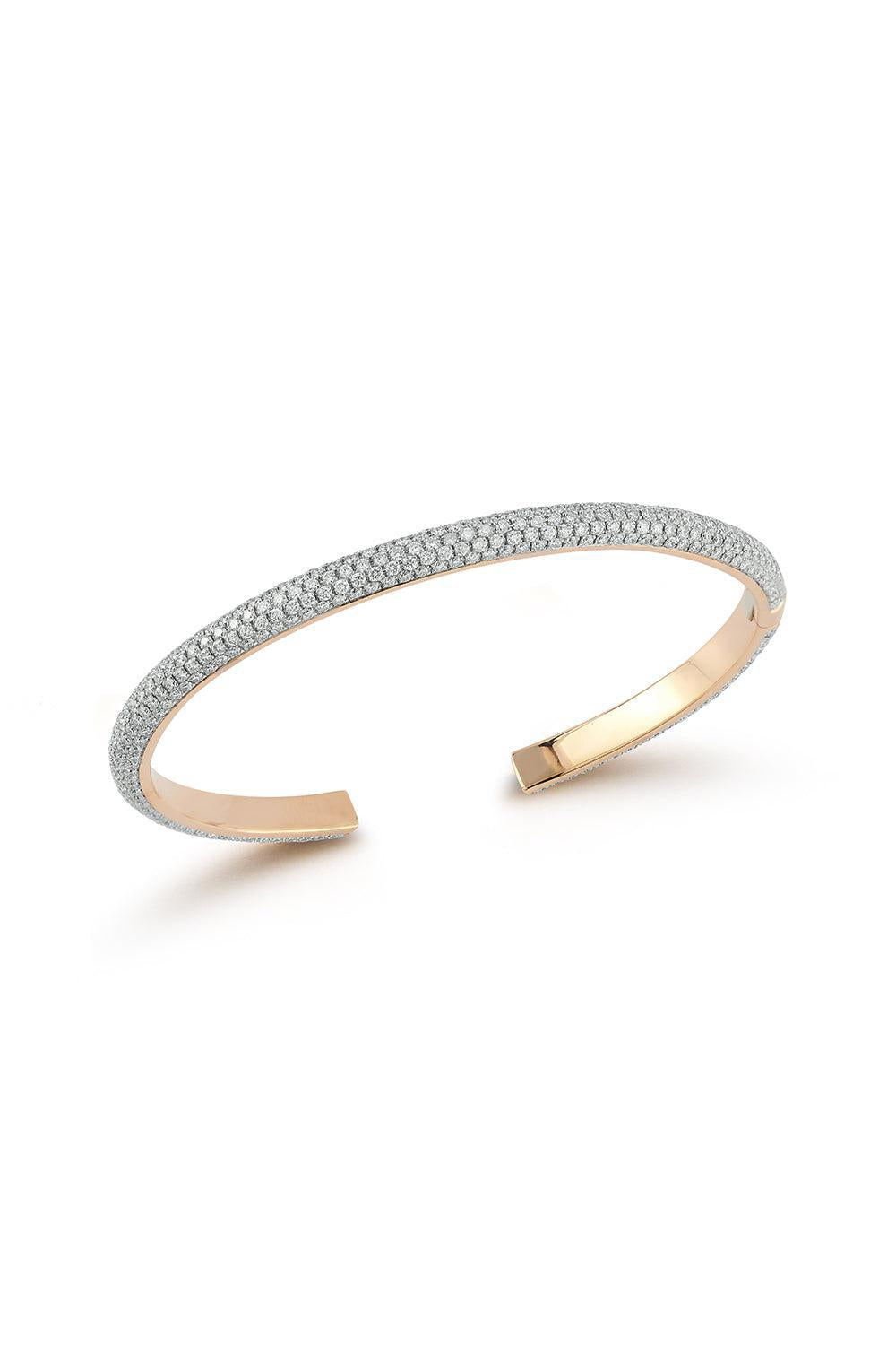 WALTERS FAITH-Thoby All Diamond Tubular Cuff Bracelet-ROSE GOLD