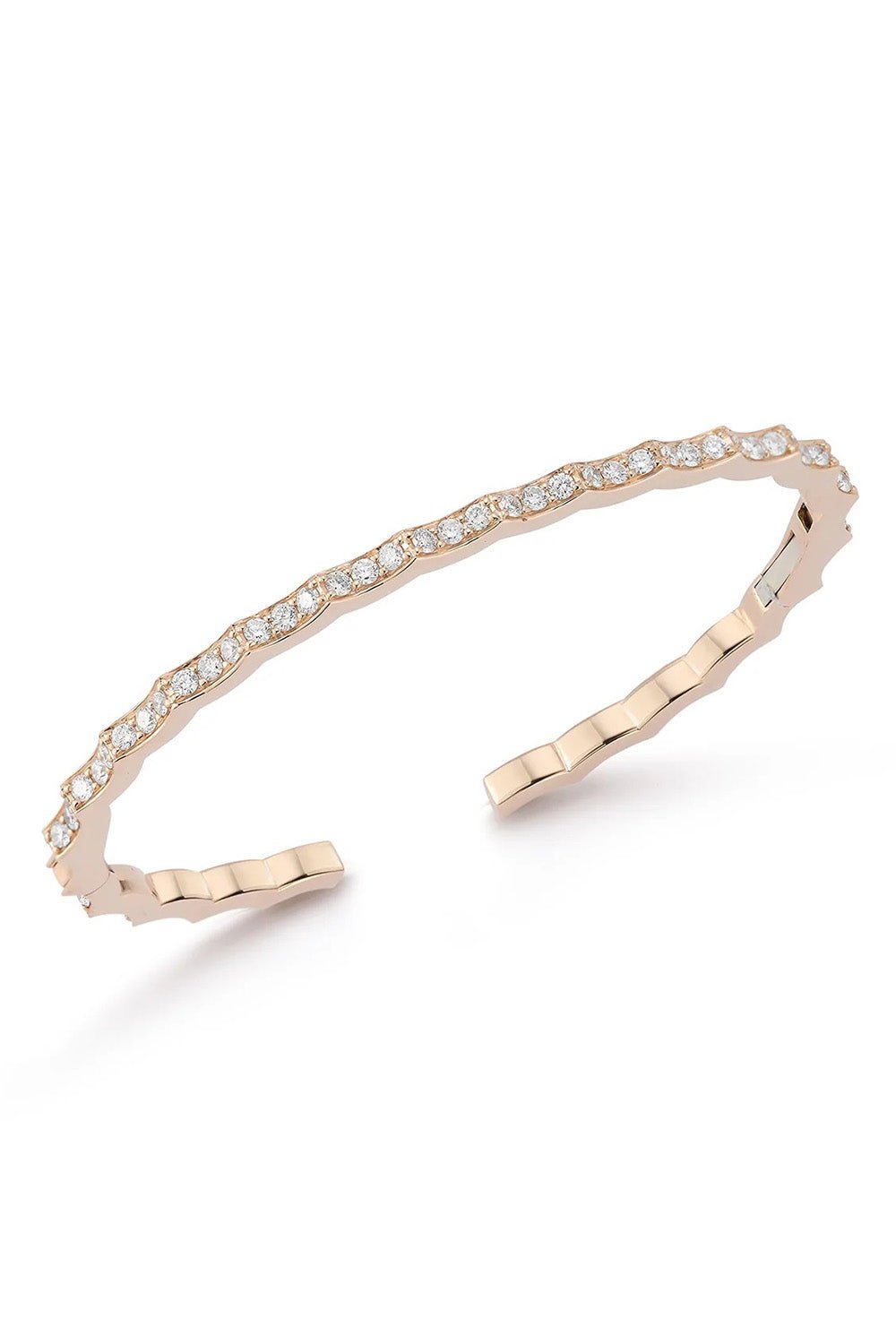 WALTERS FAITH-Clive II Scalloped Hinge Bracelet-ROSE GOLD